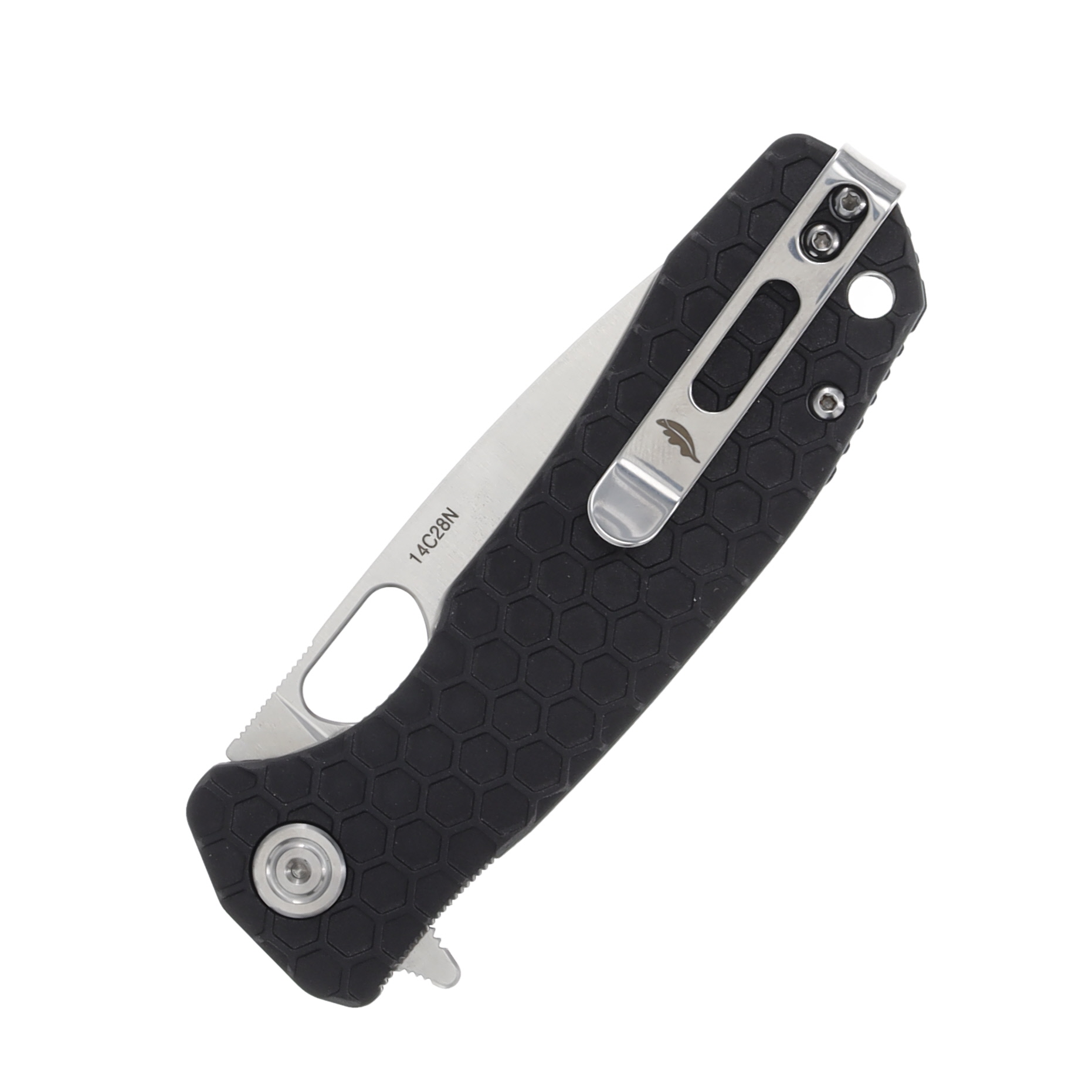 Honey Badger Medium Folding Knife Drop Point 14C28N/Black with Choil HB1511 View 6