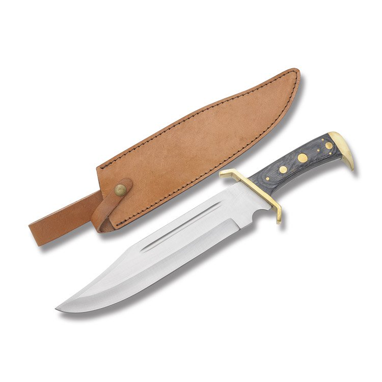 SZCO Supplies Sable Bowie Knife Fixed 11in Blade with Leather Sheath 203349 View 1