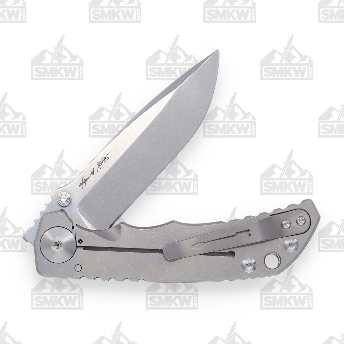 Spartan Harsey Folding Knife Stonewash 4in Plain Stonewash Drop Point SF5SW View 4