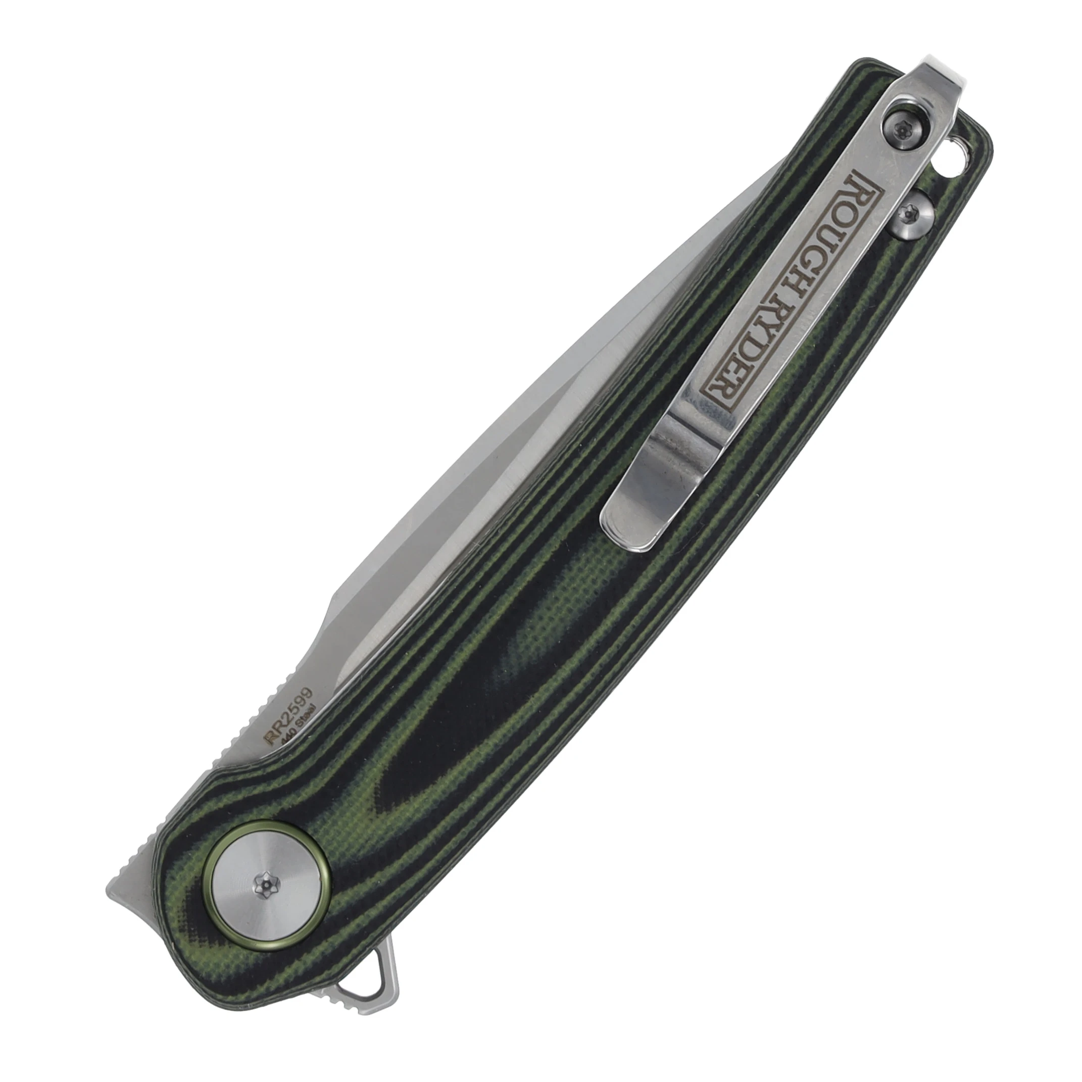 Rough Ryder RR2599 Green and Black G-10 Linerlock Folding Knife RR2599 View 6