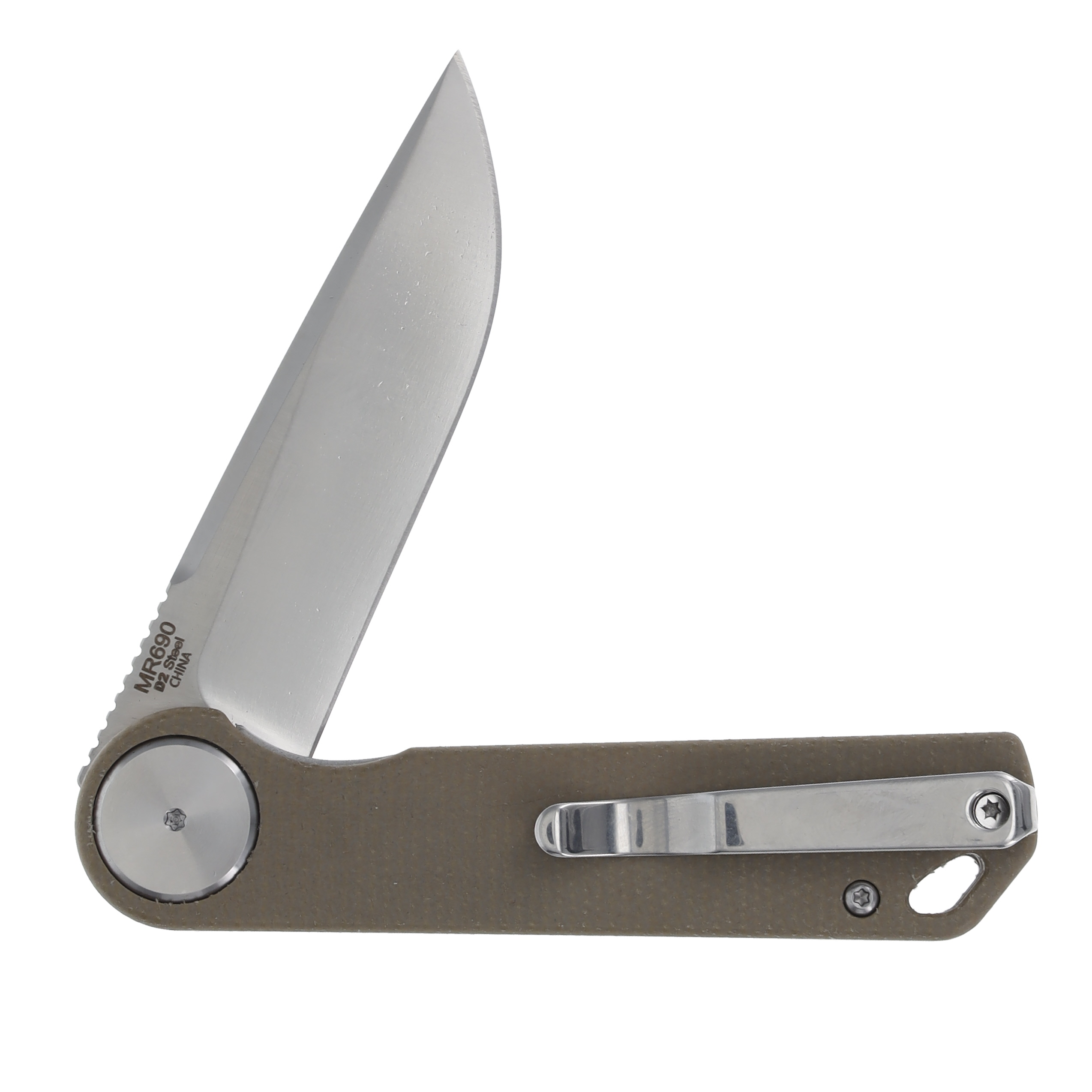 Marble's Brown 3" Micarta Satin Folder MR690 View 4
