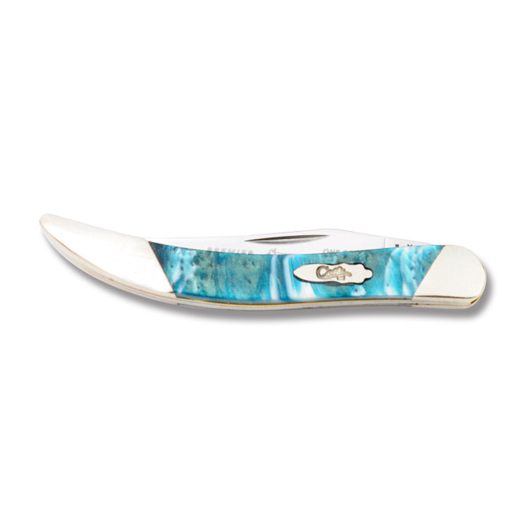 Case XX Slant Bolster Cloud Land Corelon Small Texas Toothpick Folding Knife CAS910096CL View 2
