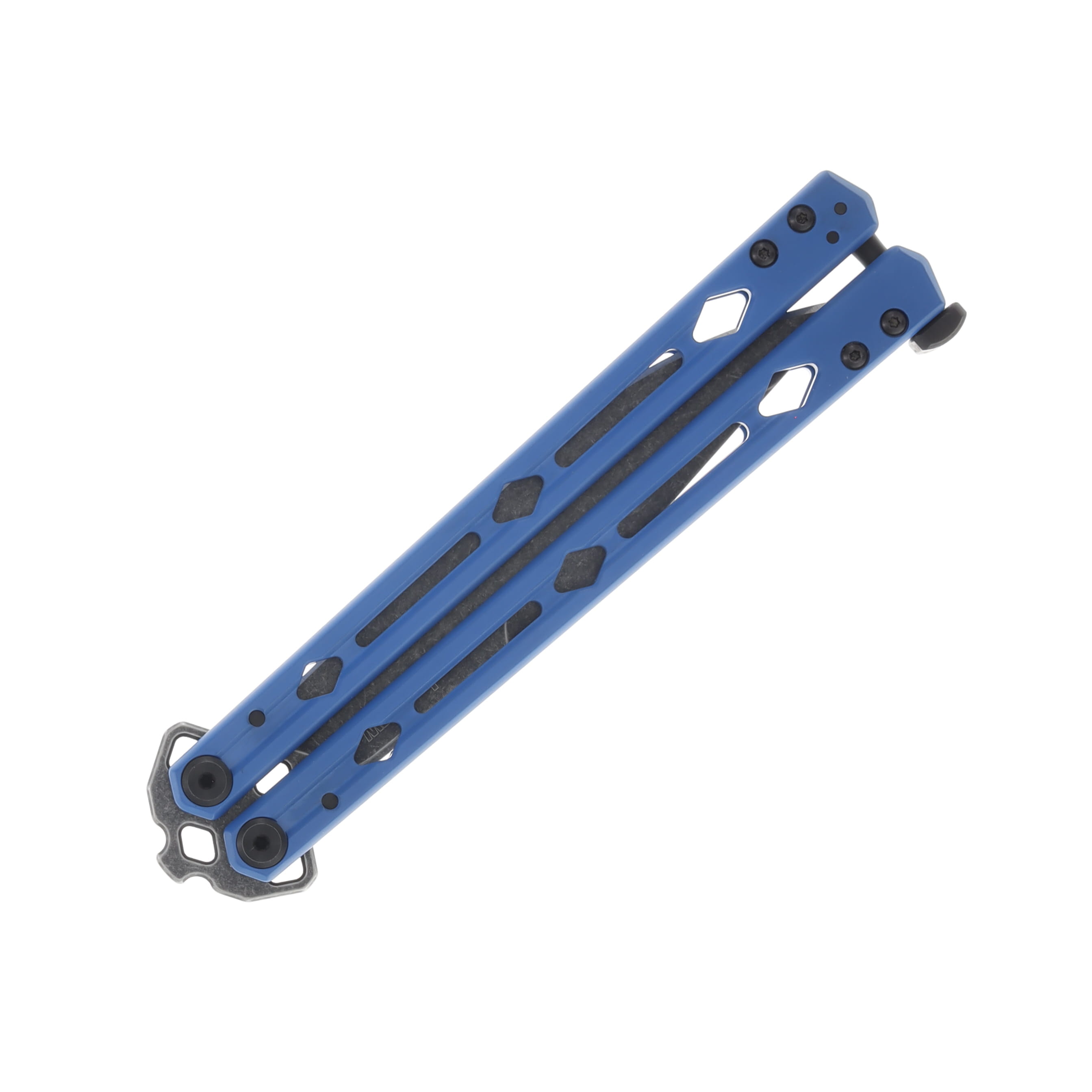 Kershaw Lucha Balisong 4.6in Plain Edge Blue Stainless Steel Handle KS5150BLUBW View 3