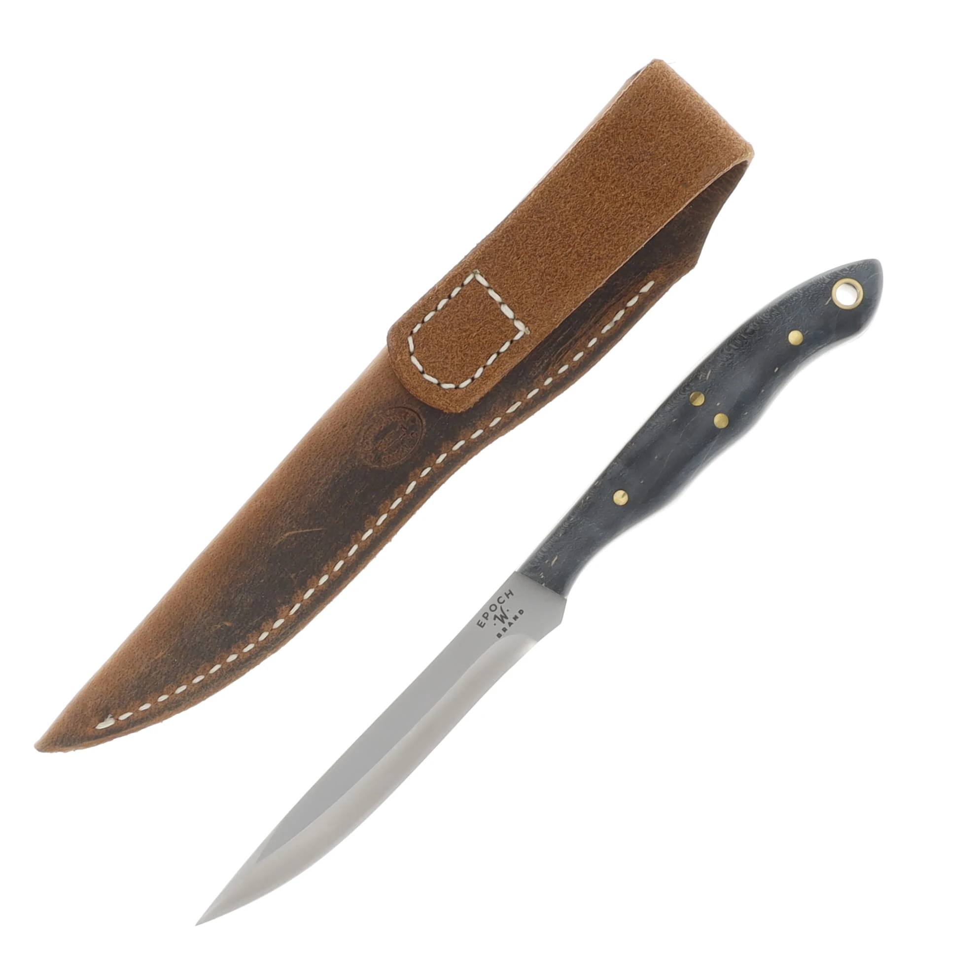 Woody Handmade Knives Epoch Nomad Grey 4.5in Chisel Point Fixed Blade WHM502 View 2