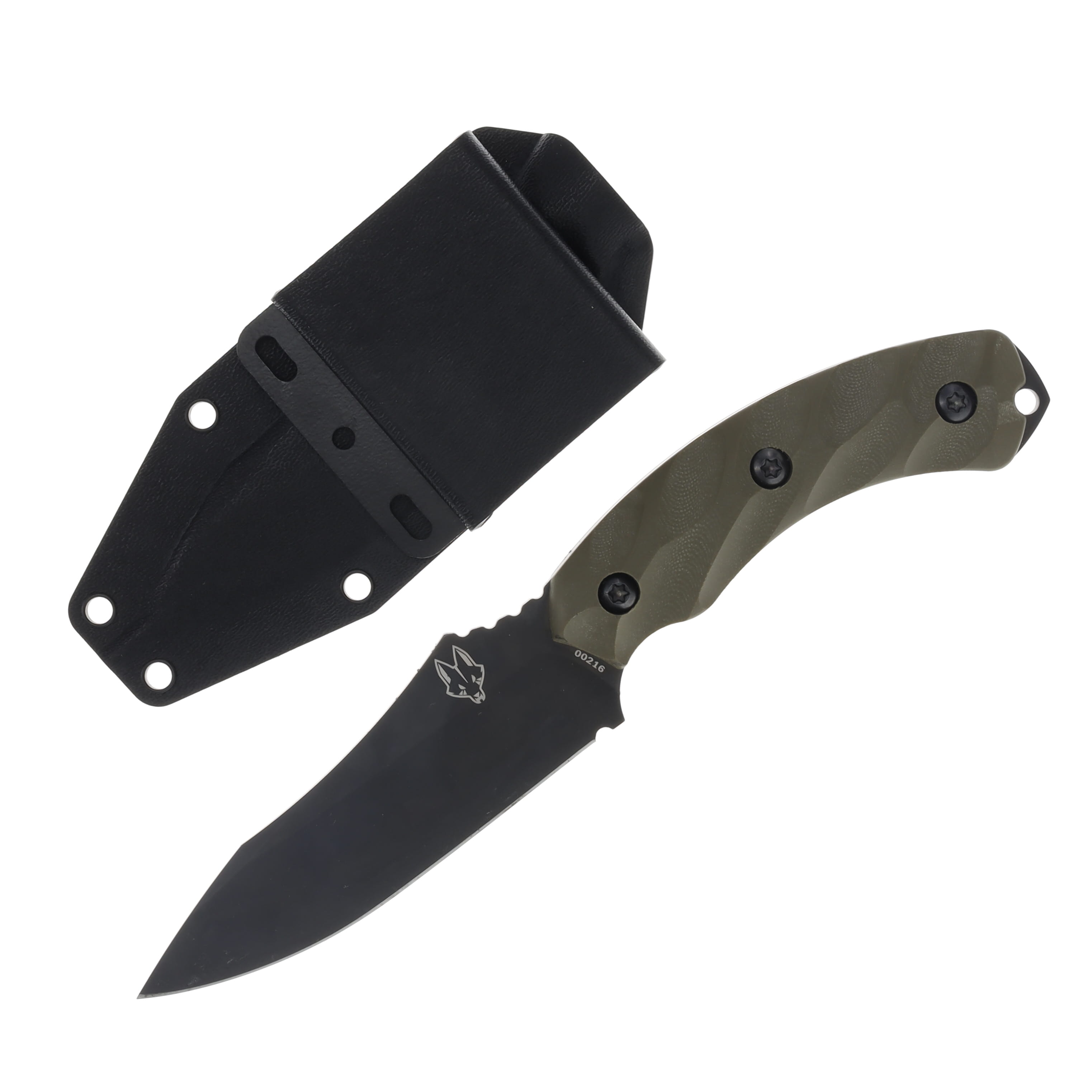 Southern Grind Jackal OD Green G10 4.75in Black Drop Point Fixed Blade SG05070203-01 View 2
