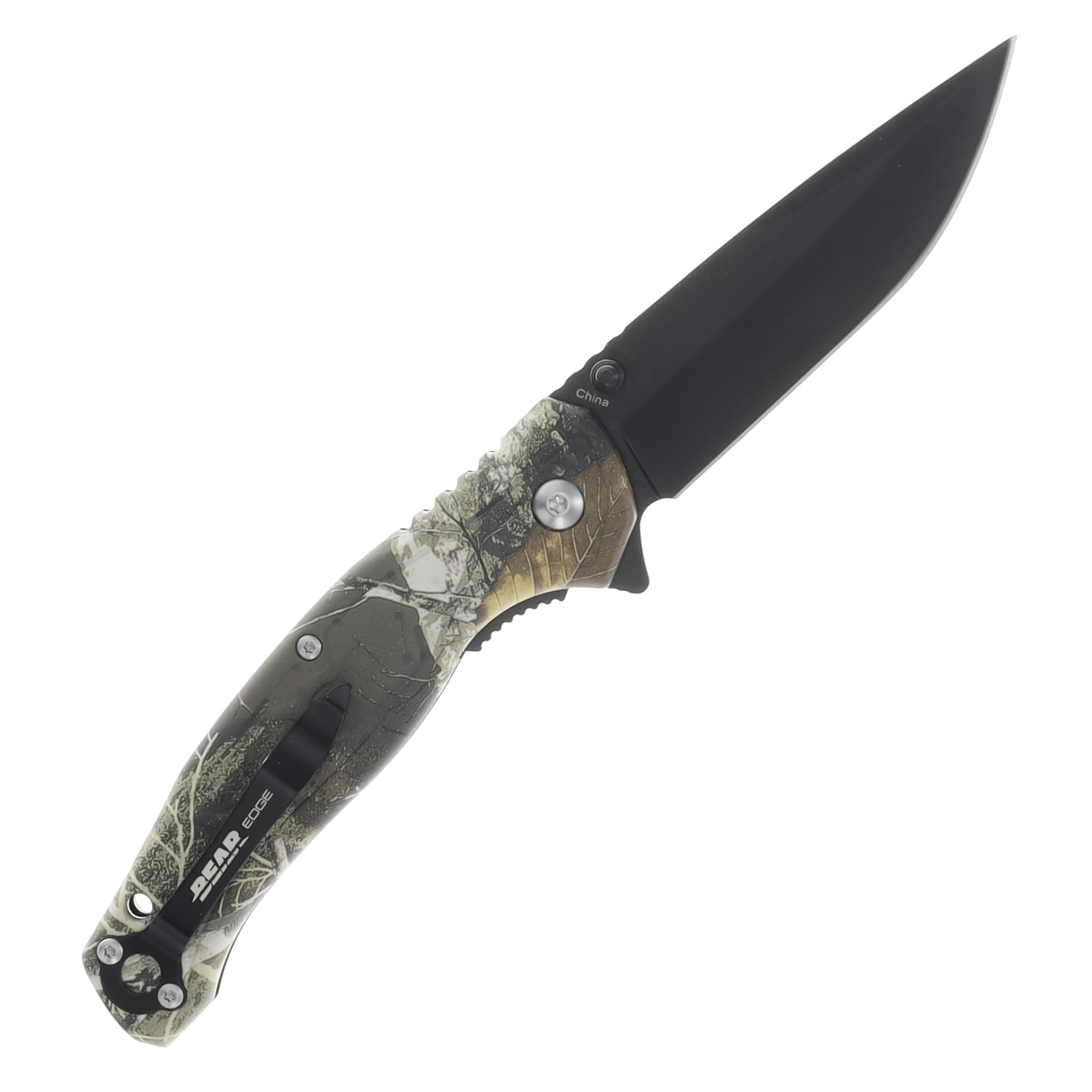 Bear & Son Brisk 2.0 Spring-Assisted Folding Knife Brown Real Tree Edge Camo BR61537 View 2