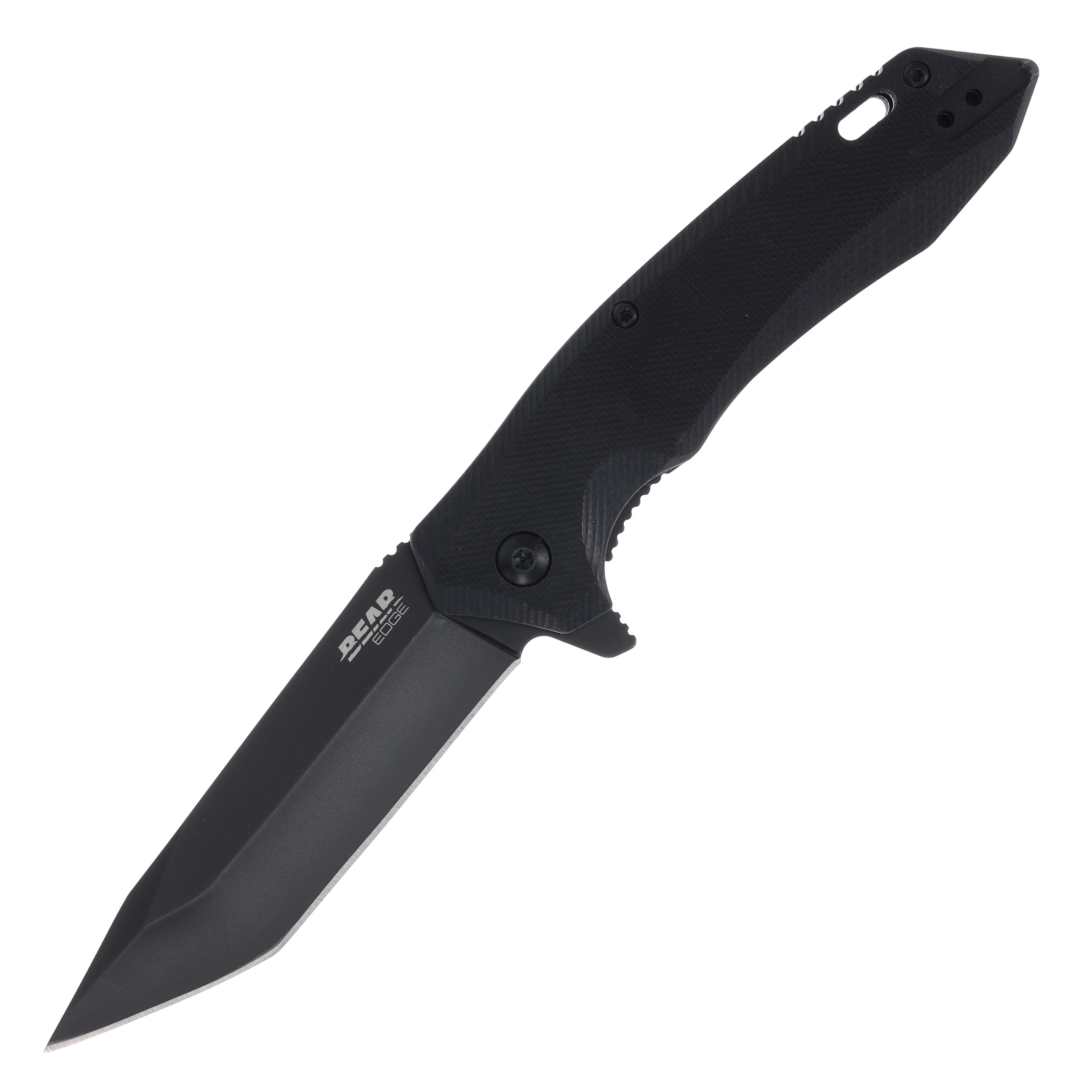 Bear & Son Sideliner Assisted Knife 3.5in 440 Tanto Black G-10 BR71535 View 1