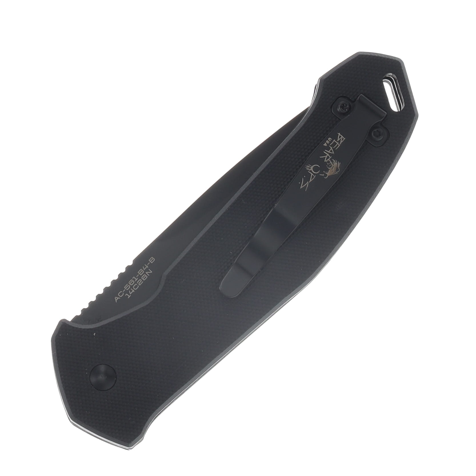 Bear & Son Bold Action V 5" Out-The-Side Automatic Knife (Black) AUBRAC-561-B4-B View 3