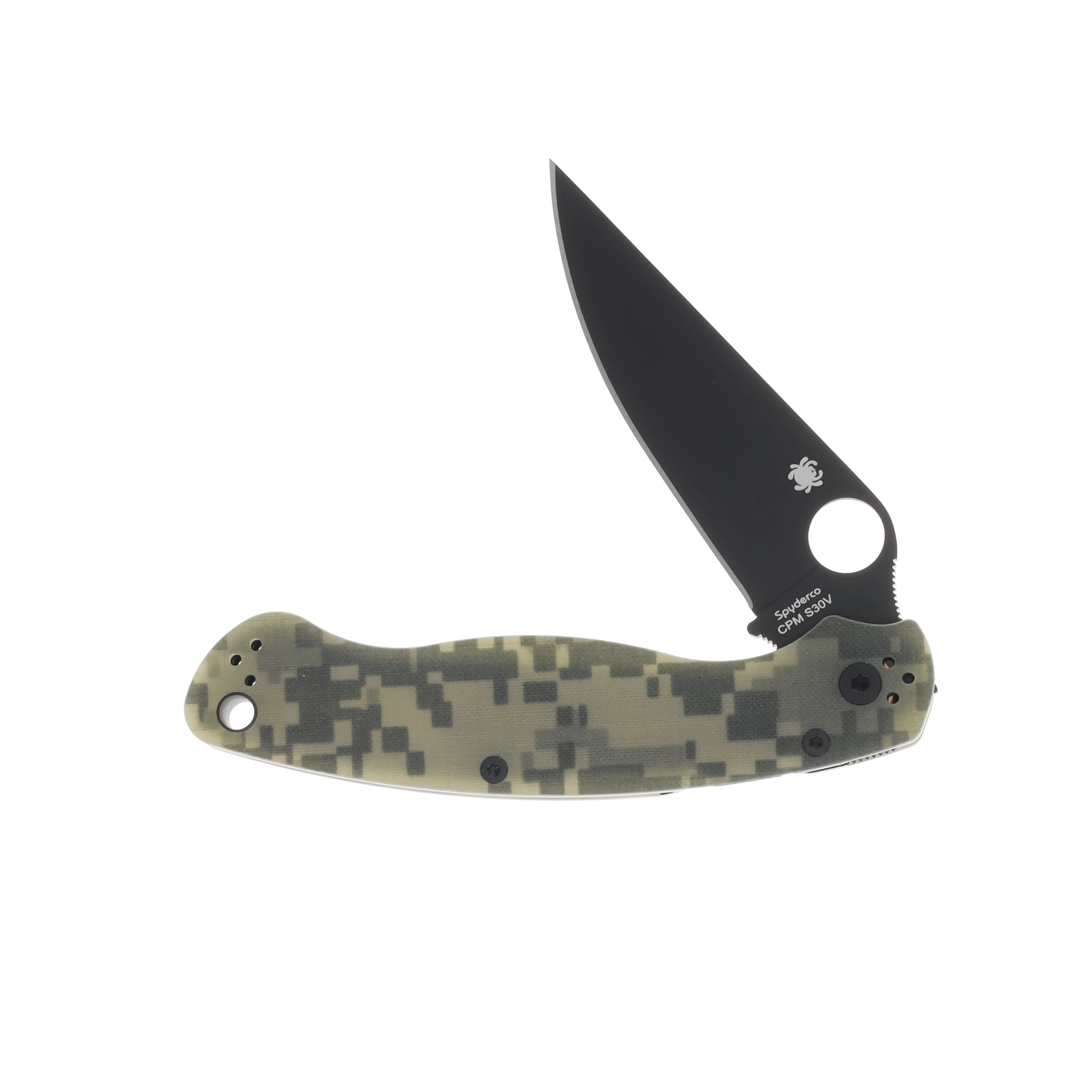 Spyderco Military 2 Folding Knife Black with Digital Camo SPC36GPCMOBK2 View 3