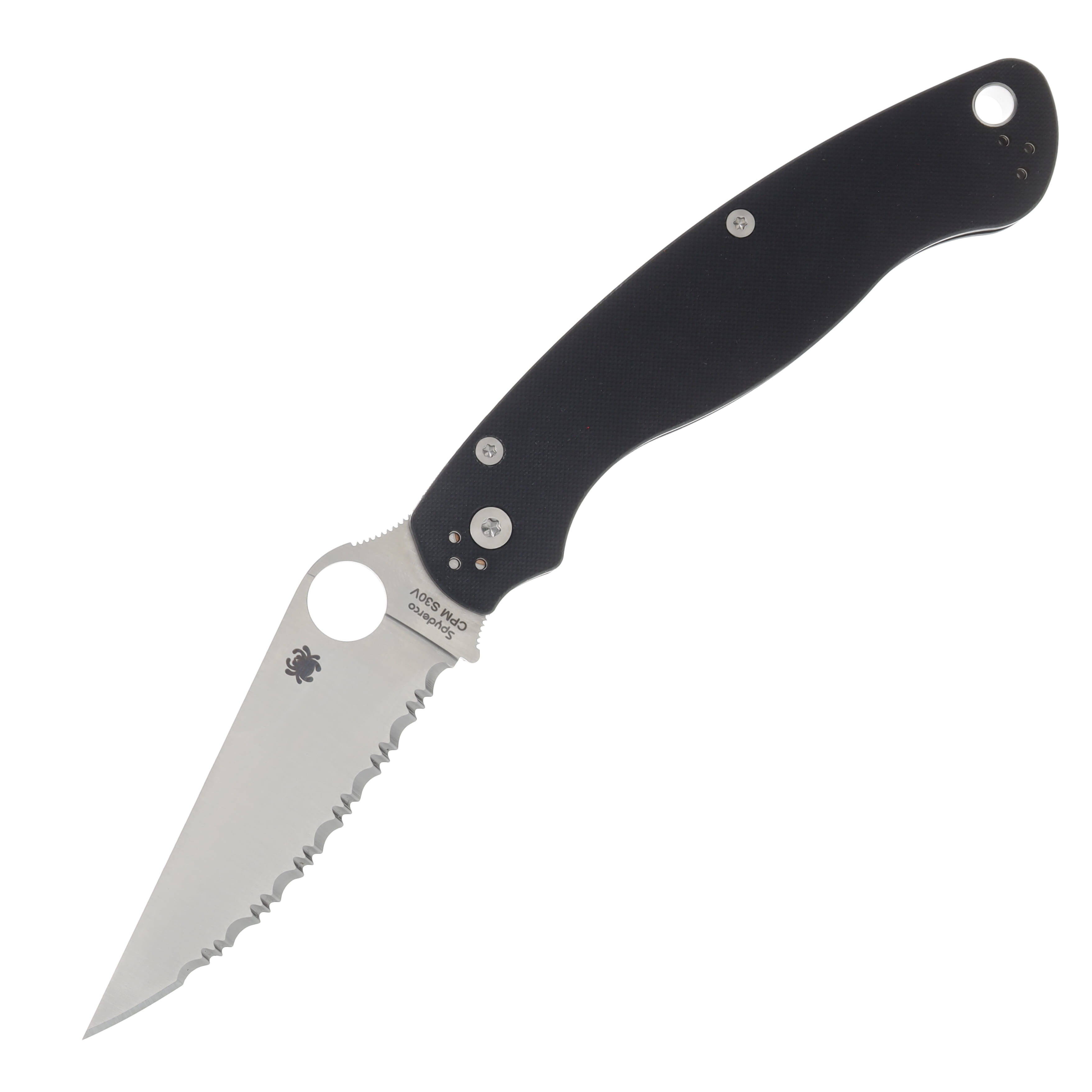 Spyderco Military 2 Folding Knife 4 Inch Serrated Satin Clip Point SPC36GS2 View 1