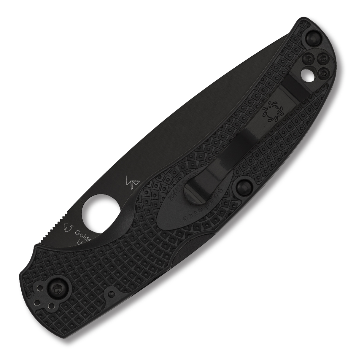 Spyderco Native Chief Lightweight 4.02in Serrated Black DLC Drop Point SPC244SBBK View 2