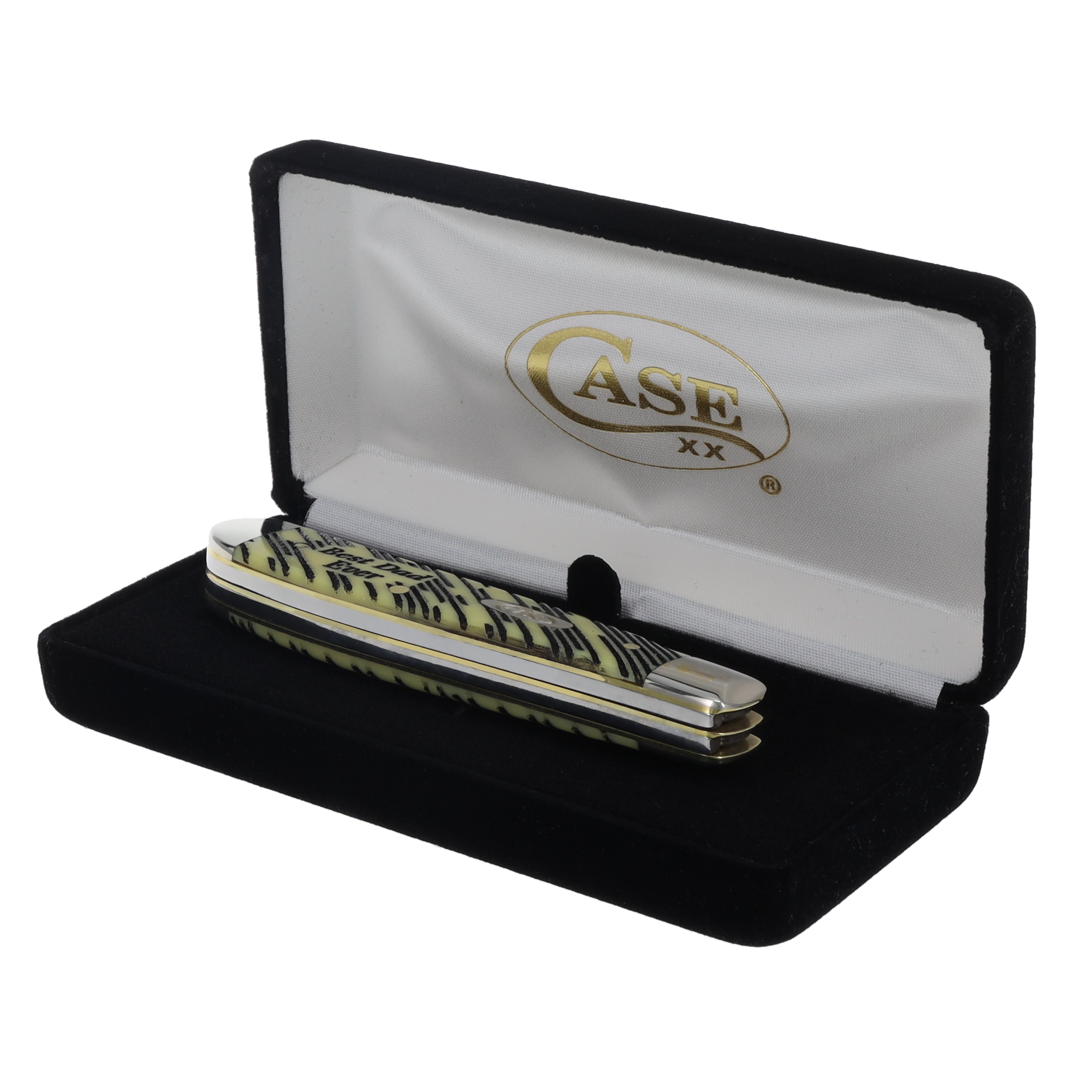 Case Best Dad Ever Yellow Synthetic Mini Trapper Folding Knife CA80029BDE View 7