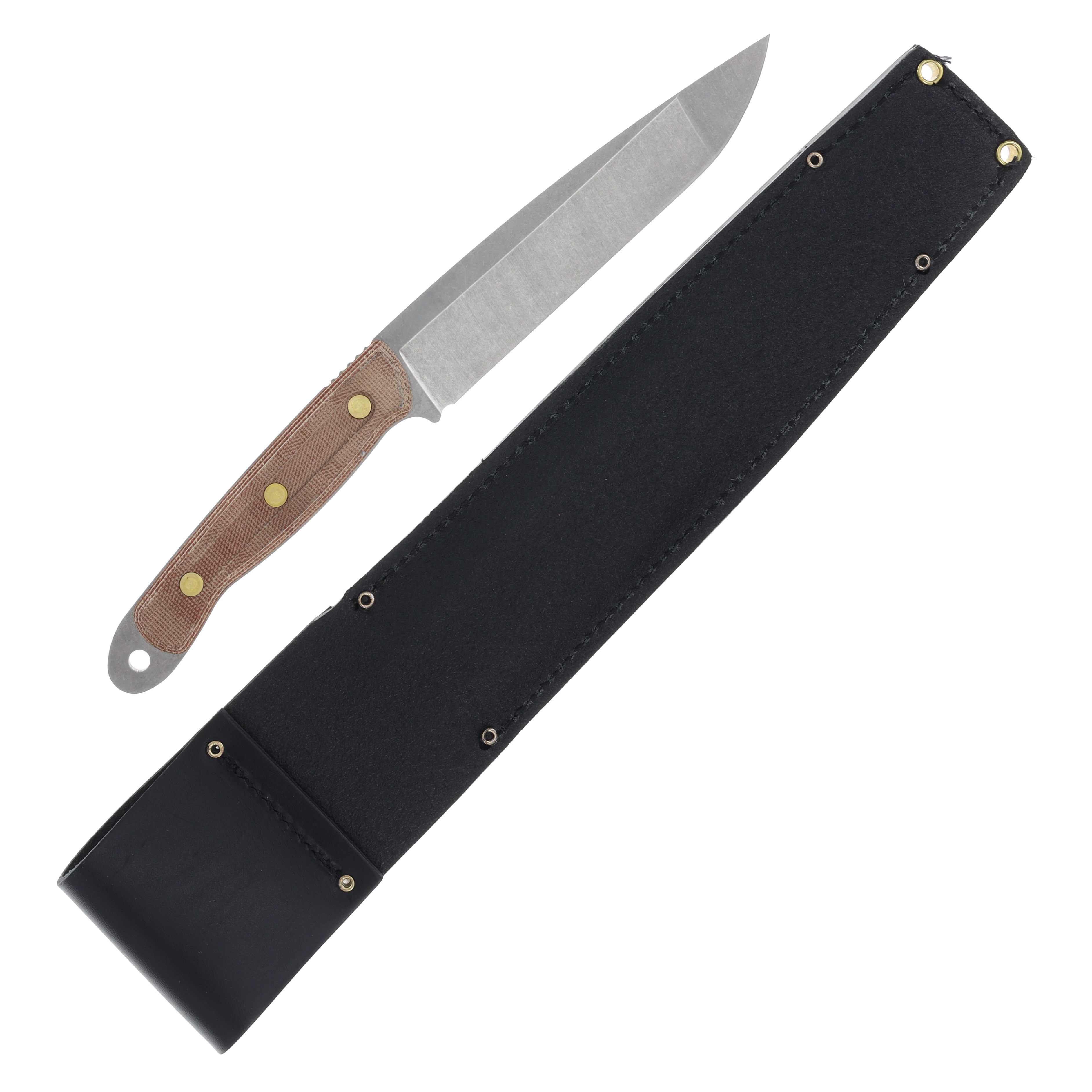 Case XX Roland Welker RW100 Hunter Fixed Blade Knife Smooth Natural Micarta CA50628 View 2