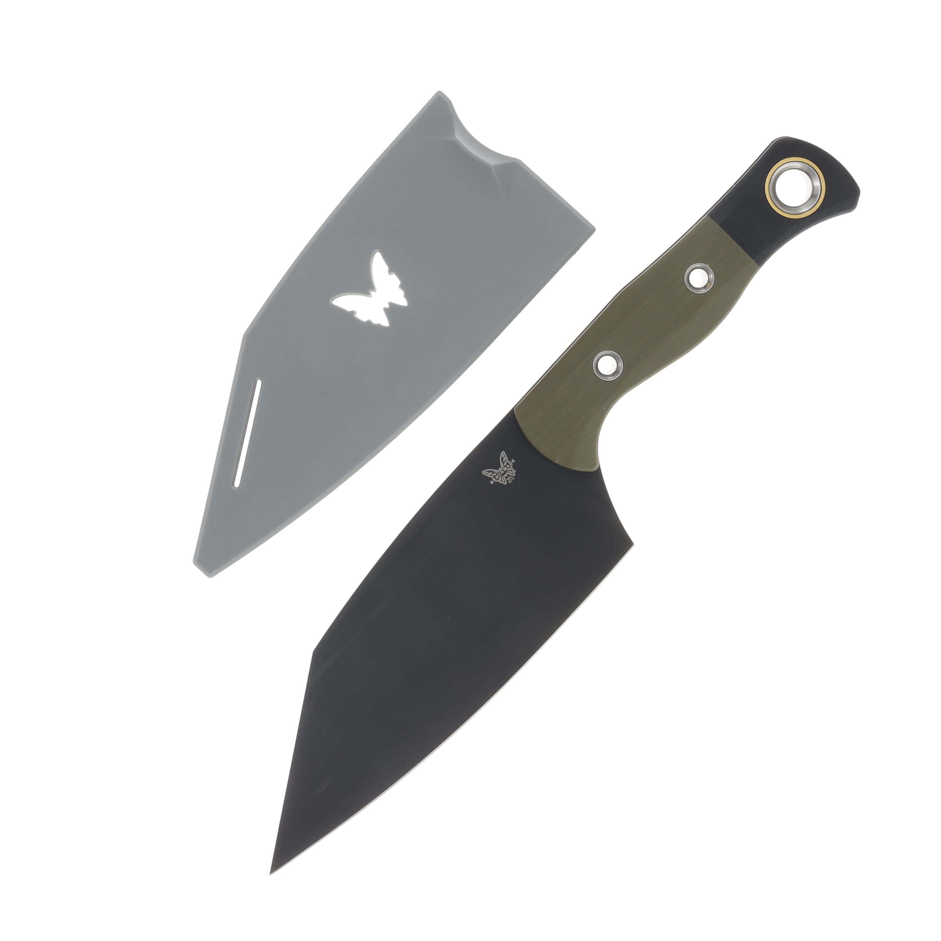 Benchmade Station Kitchen Knife OD Green G-10 5.97in Plain DLC Clip Point BM4010BK01 View 1