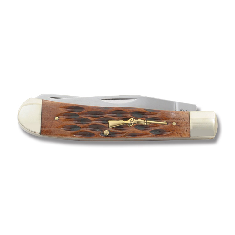 Frost Sharps Cutlery Brown Jigged Bone Trapper FRSHP108BRJB View 2