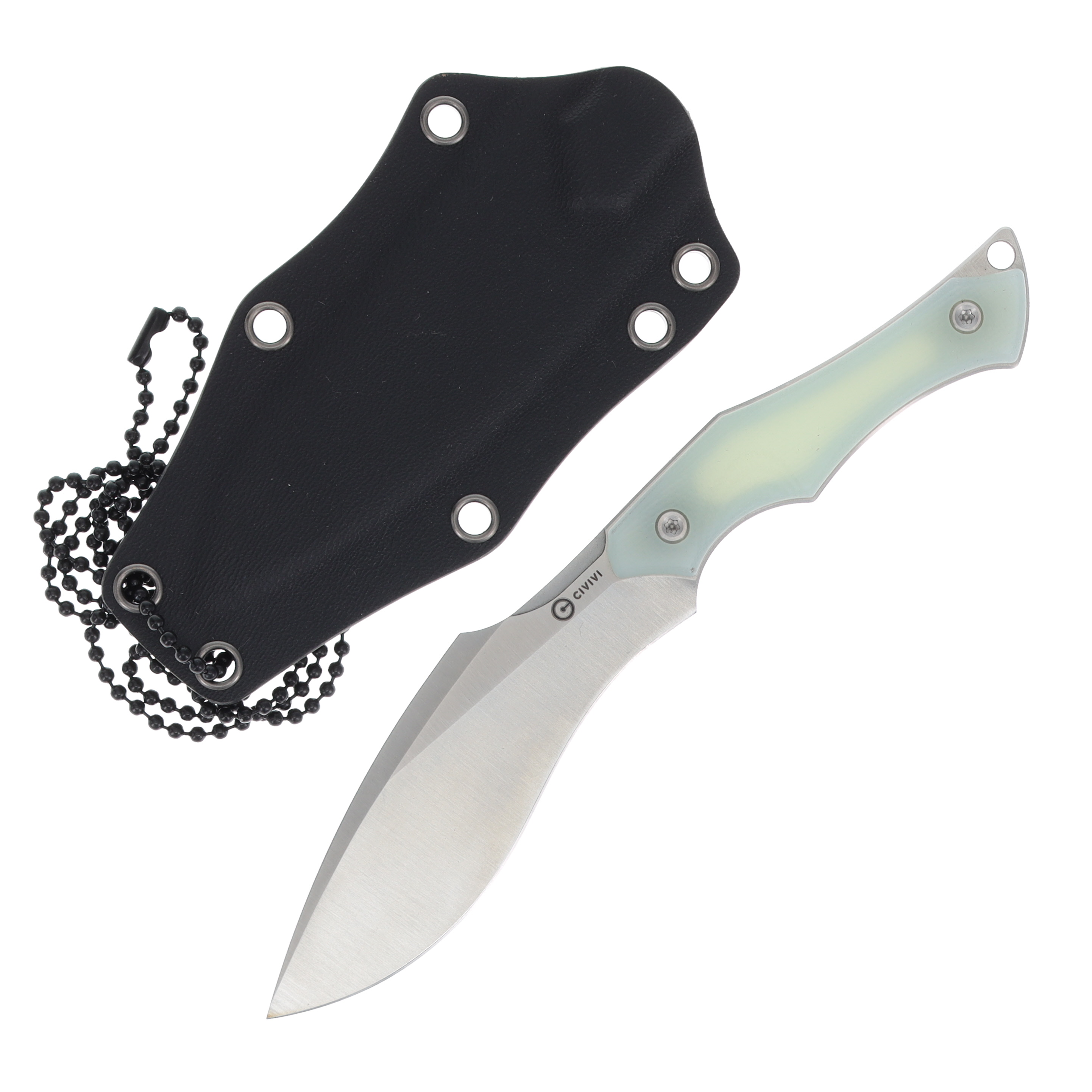 CIVIVI Vaquita II Fixed Blade Knife Satin/Natural Green G-10 C047C-2 View 1