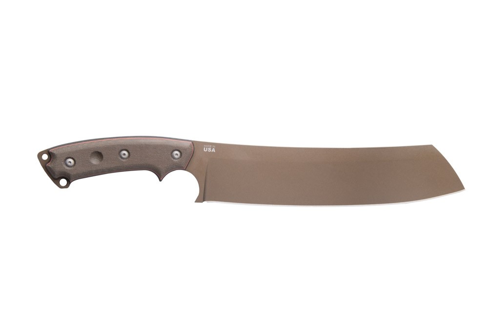 TOPS El Chete Fixed Blade Green-Black Canvas Micarta Handle W/Spring Steel Clip Sheath TPELCH-03 View 2