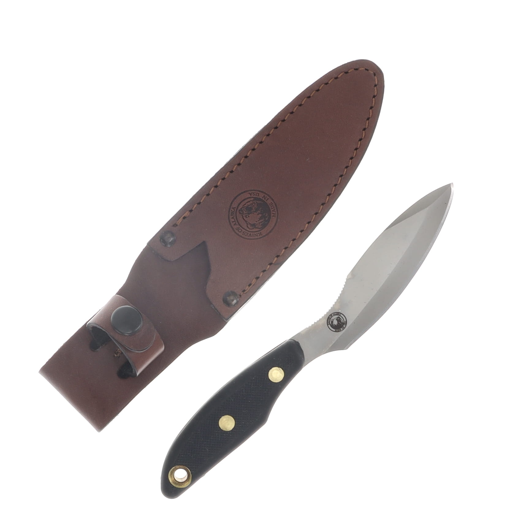 Knives of Alaska Xtreme Yukon #2 Fixed Blade 4.25in D2 Bead Blast Black Santoprene SureGrip KOA00821FG View 1