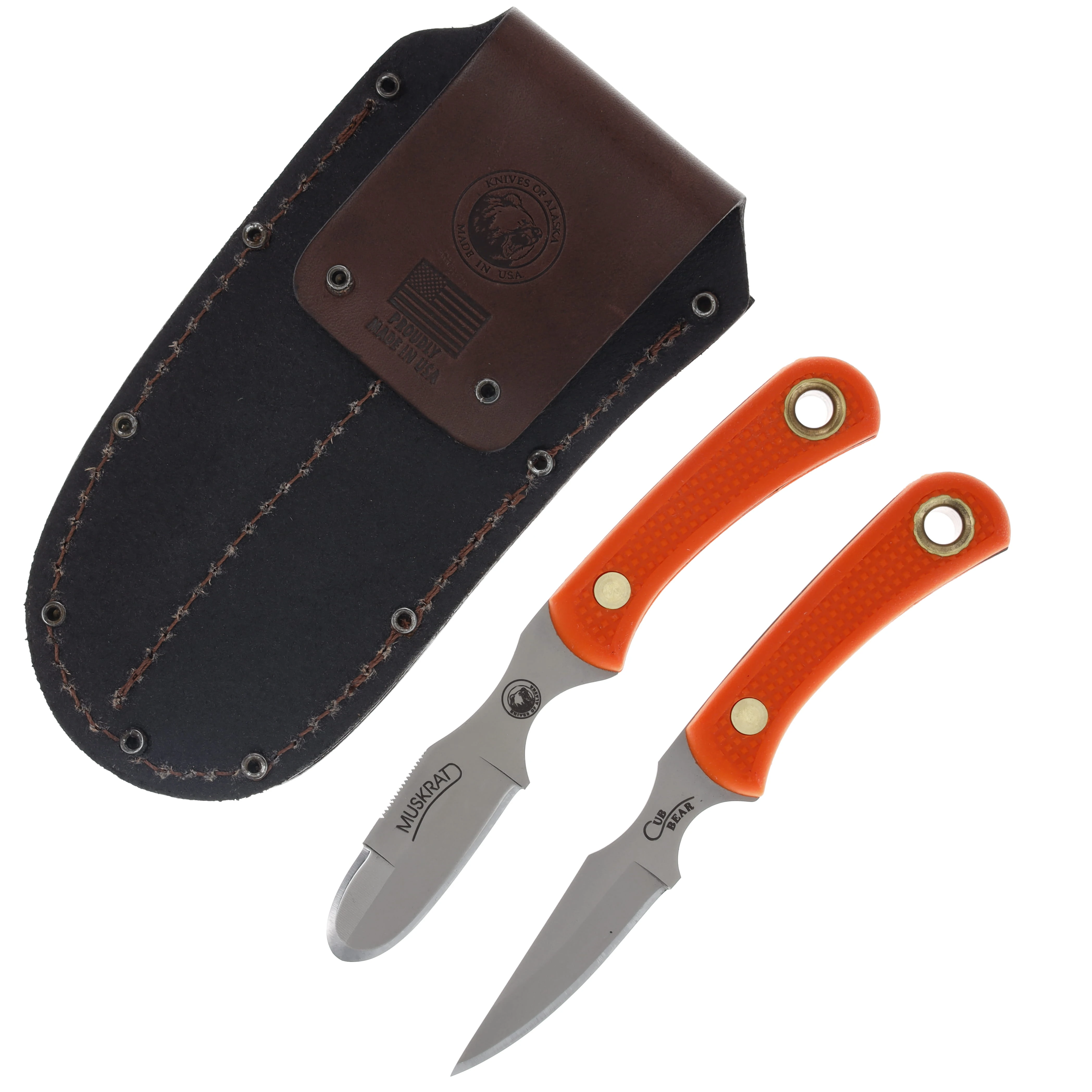 Knives of Alaska Muskrat Cub Combo Suregrip Orange KOA00096FG View 2