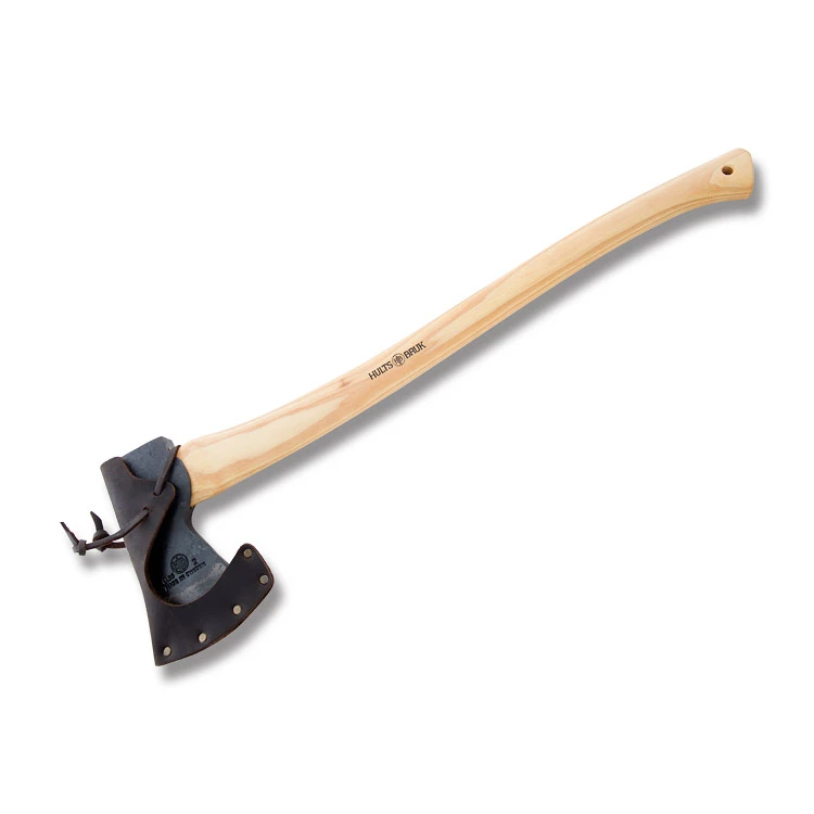 Hults Bruk Kisa Felling Axe American Hickory Wood/Hand Forged Swedish Steel with Leather Sheath H840722 View 2
