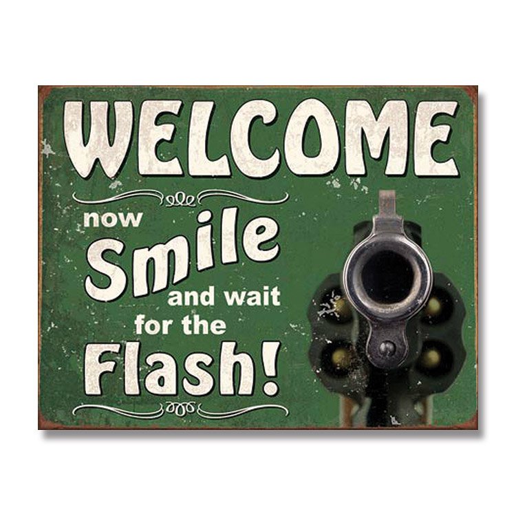 Wait for the Flash Tin Sign SG2129 View 1