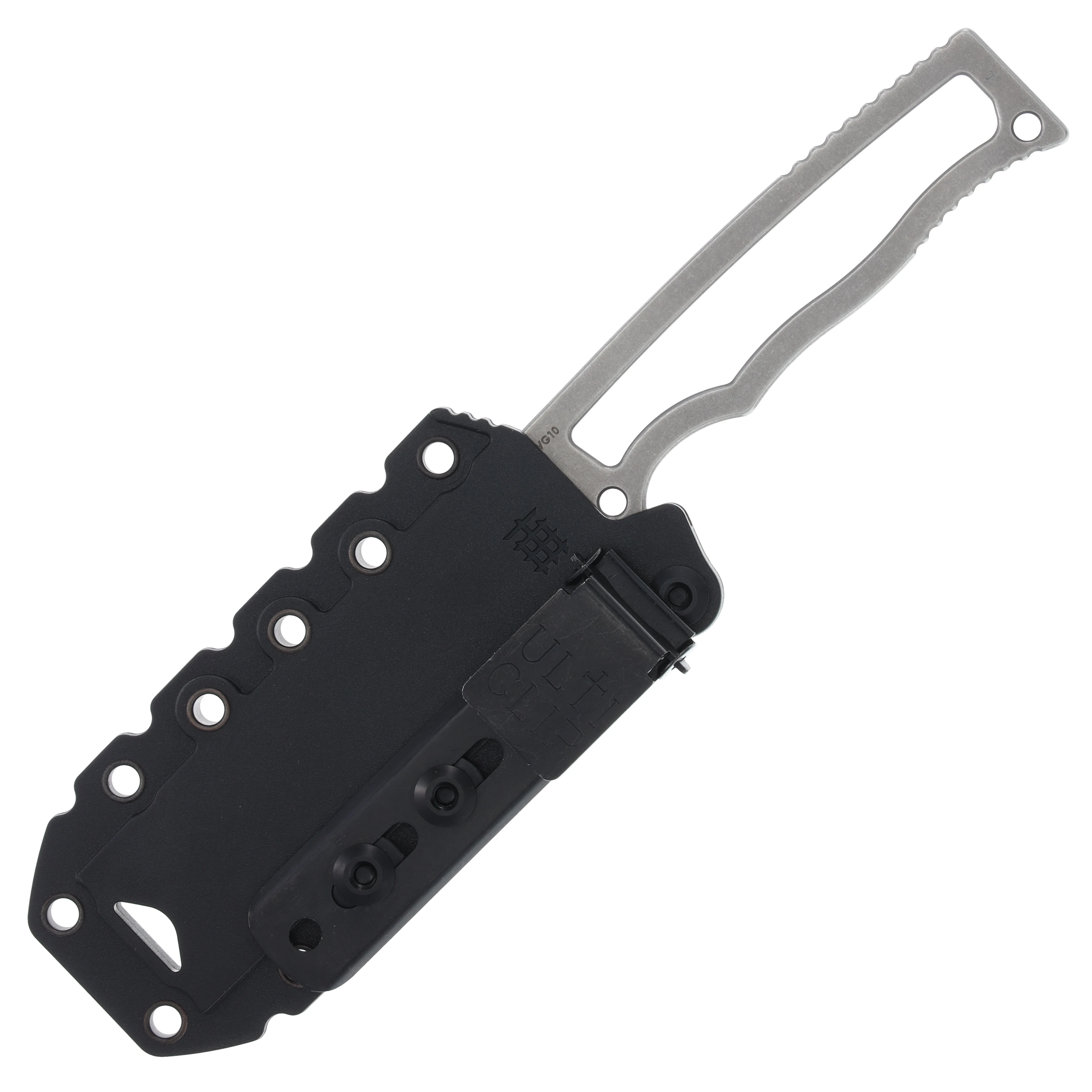 HalfBreed Blades Compact Field Knife Fixed 4.01in N690 SW Tanto Blade CFK03STN View 6