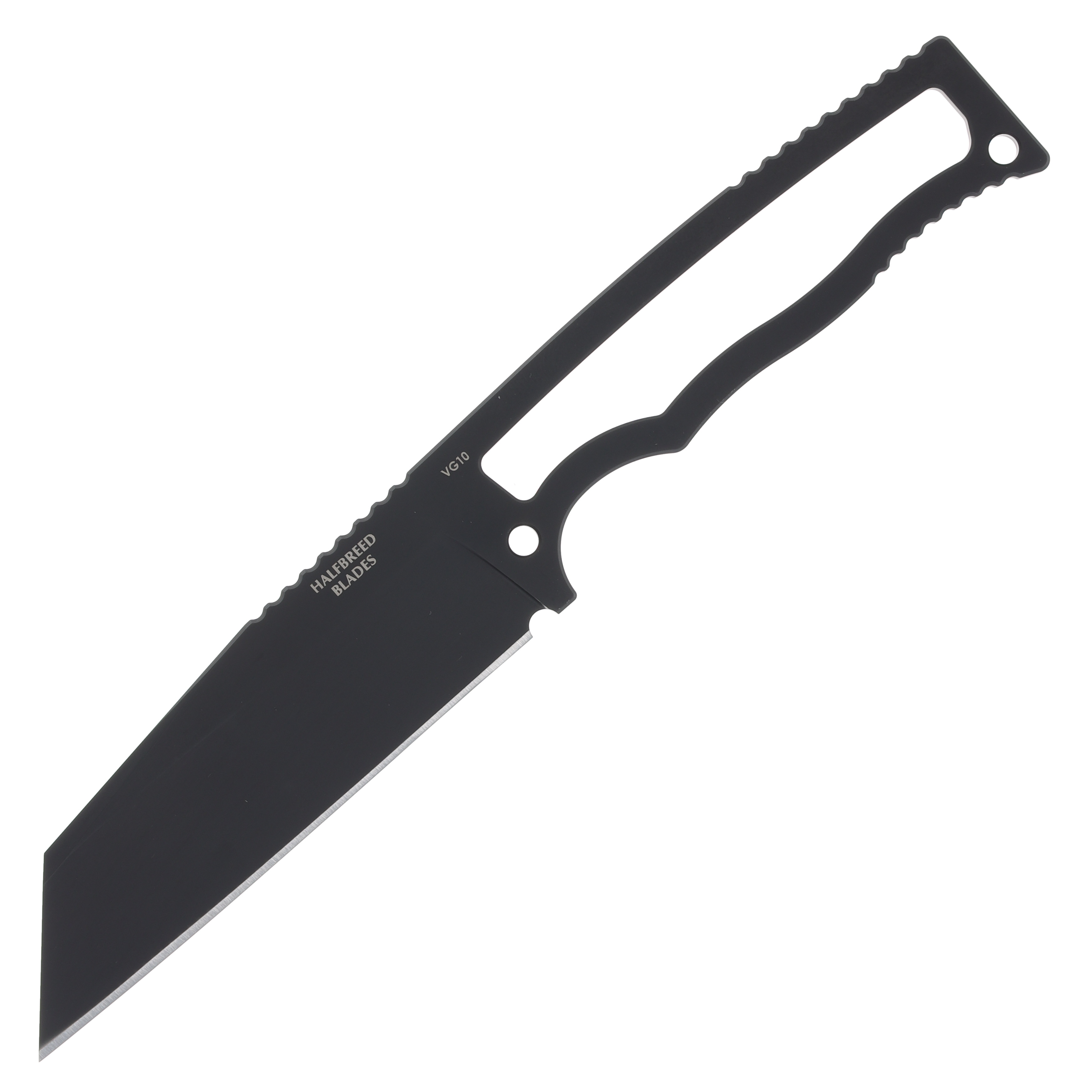 HalfBreed Blades Compact Field Knife 4.01in Plain Black Wharncliffe View 3