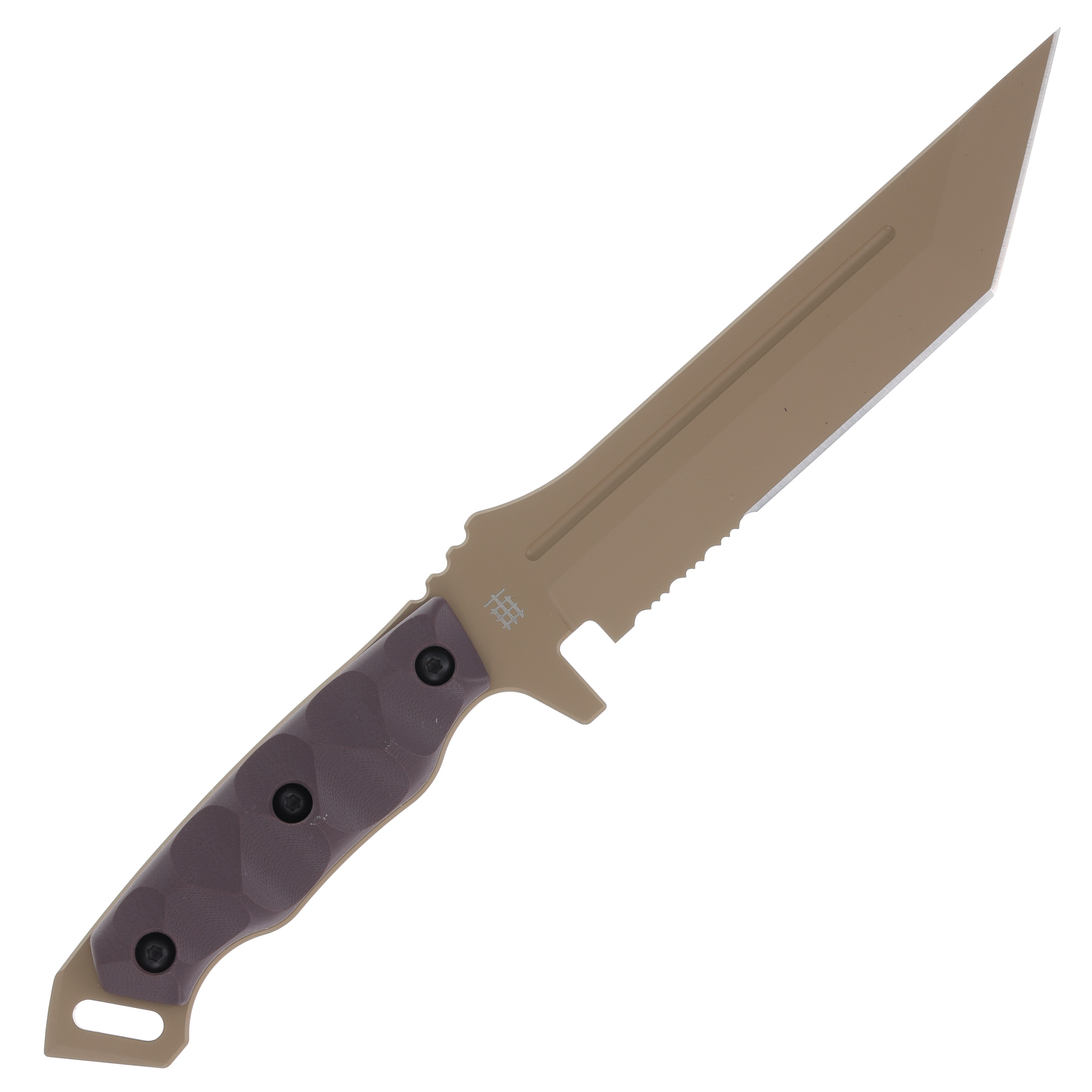 Halfbreed Medium Infantry Knife Partially Serrated Dark Earth       (K340 STEEL) MIK05PSDEK340 View 4
