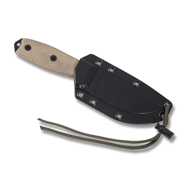 ESEE 3 Fixed Blade Knife 3.88in Partially Serrated Tan Micarta ESEE3MILSB View 2