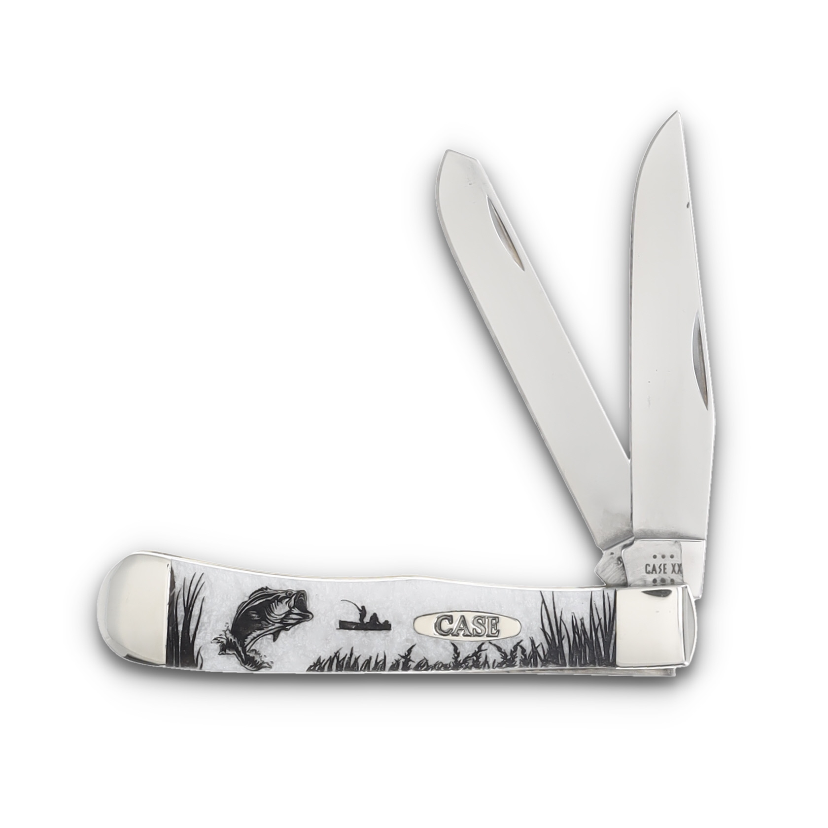 Case Heavenly Pearl Corelon Bass Trapper Folding Knife (Limited