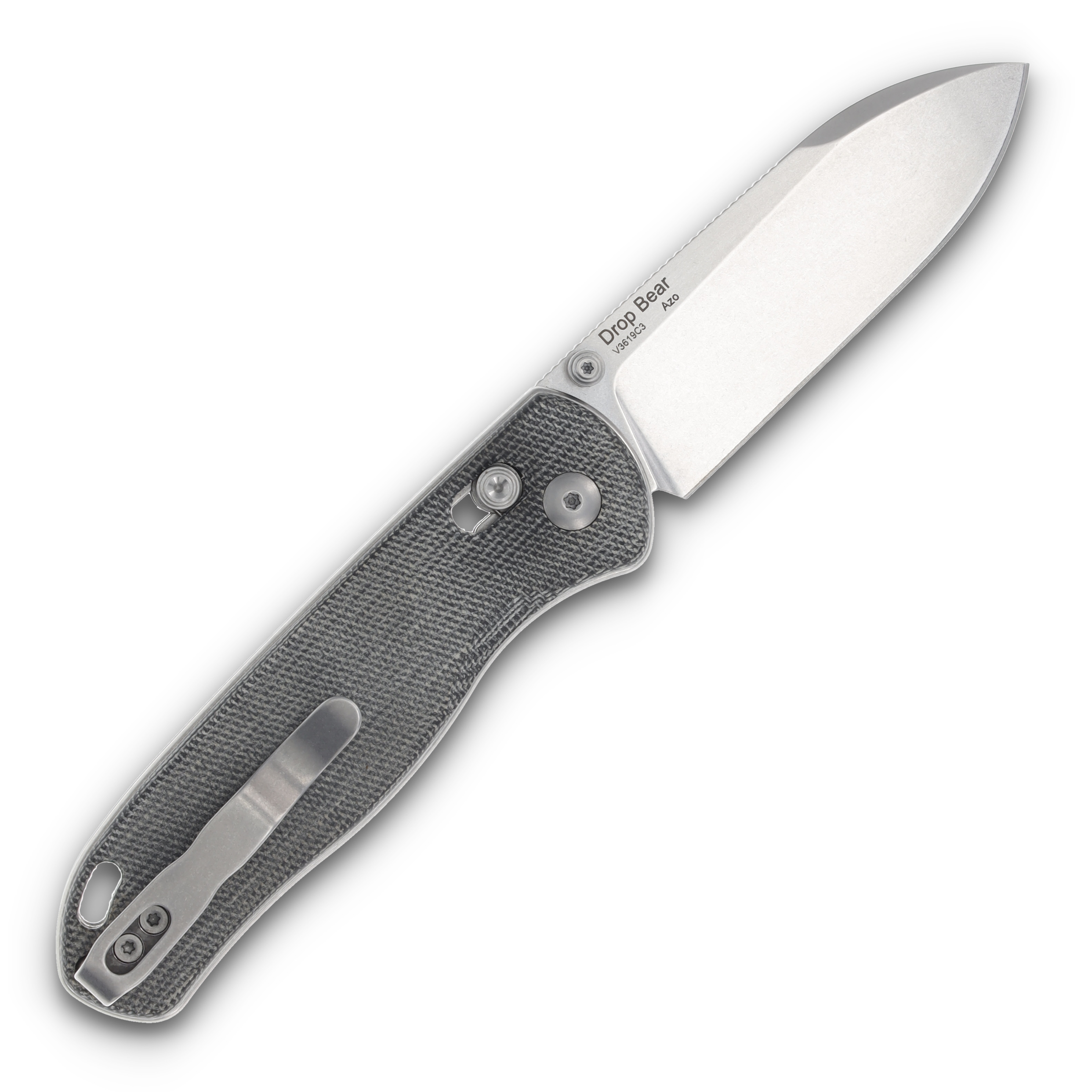 Kizer Drop Bear Clutch Lock Folding Knife (Gray Micarta) V3619C3 View 2