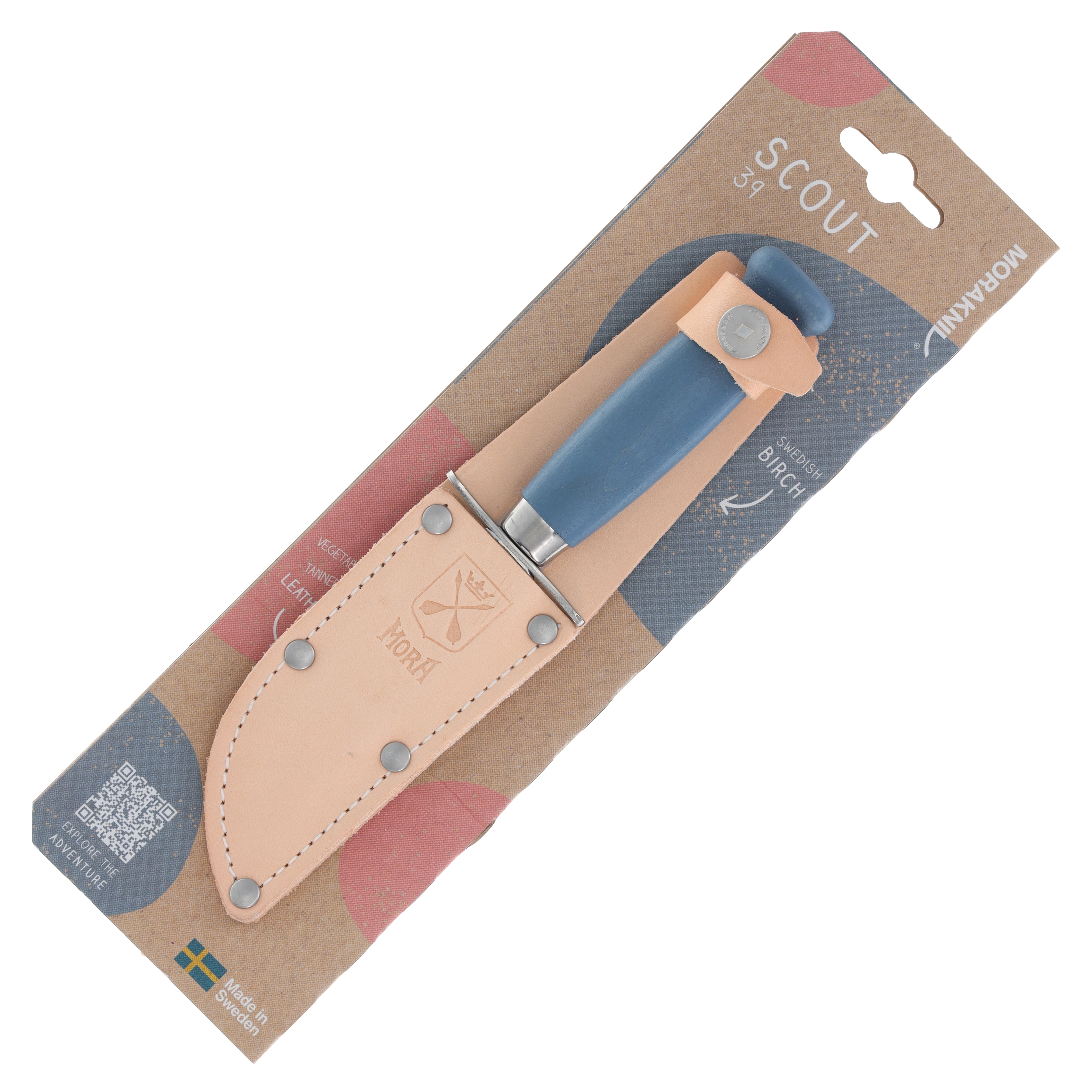 Morakniv Scout 39 Fixed Blade Blueberry 3.4in Plain Satin Drop Point FS13974 View 9
