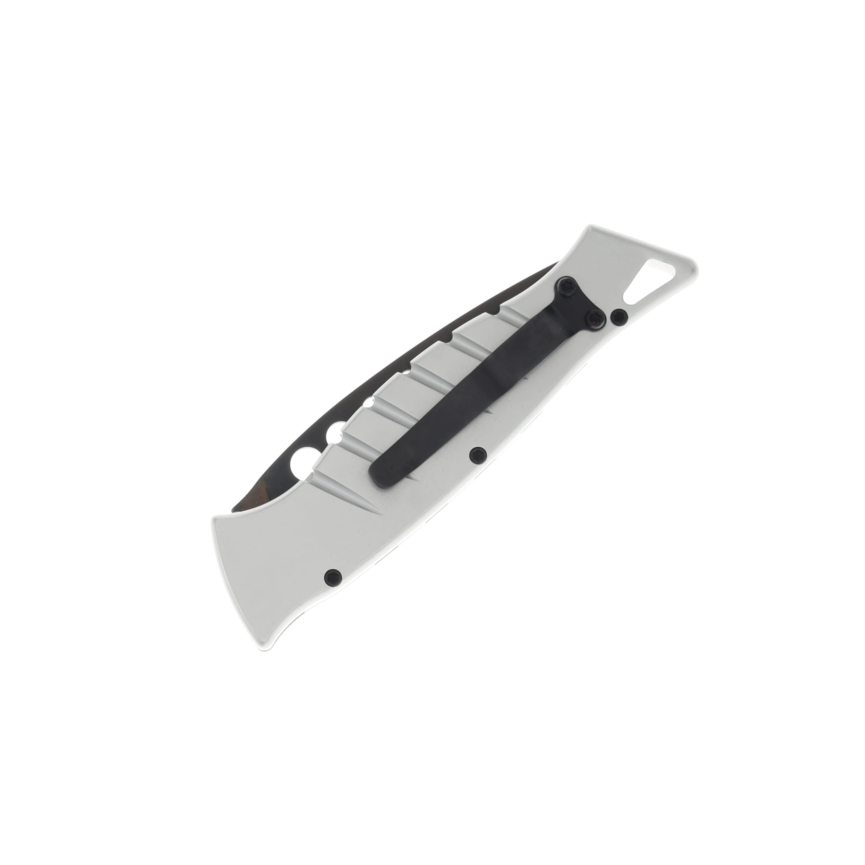 Piranha USA Amazon Automatic Knife Black Spear Point/Sculpted Silver PKCP3ST View 2