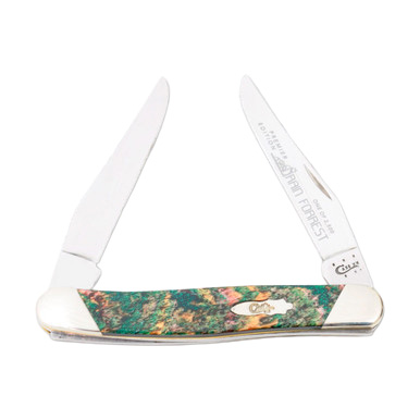 Case XX Slant Bolster Rain Forest Corelon Muskrat Folding Knife View 1