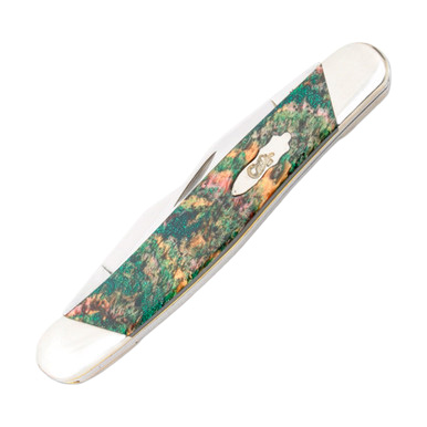 Case XX Slant Bolster Rain Forest Corelon Muskrat Folding Knife View 2
