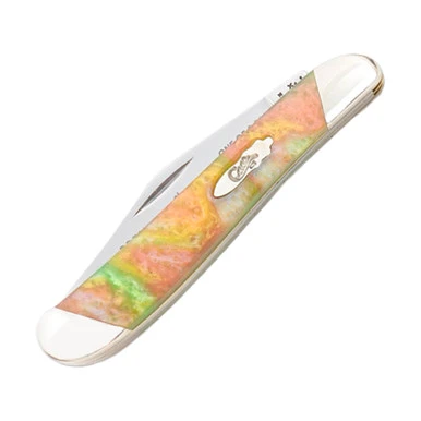 Case XX Slant Bolster Rainbow Corelon Peanut Folding Knife View 2