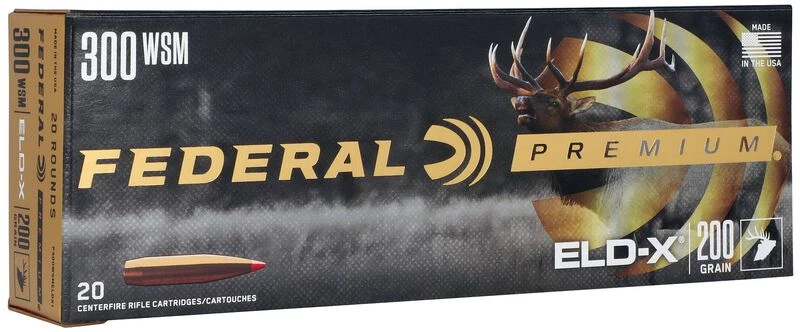 Federal Premium .300 WSM 200gr ELD-X Polymer Tip Nickel Ammo 20Rds P300WSMELDX1 View 1