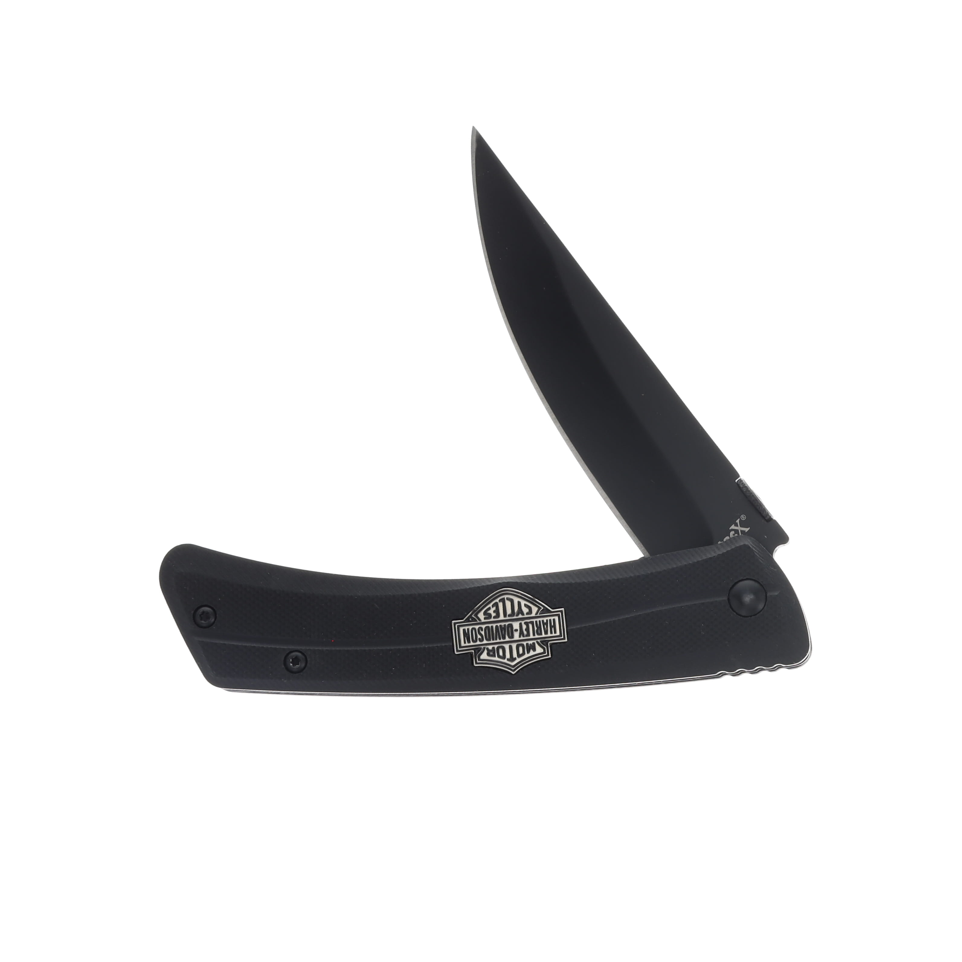 Tec-X Harley-Davidson FL-4 Linerlock Folding Knife Black G-10 CA52233 View 2