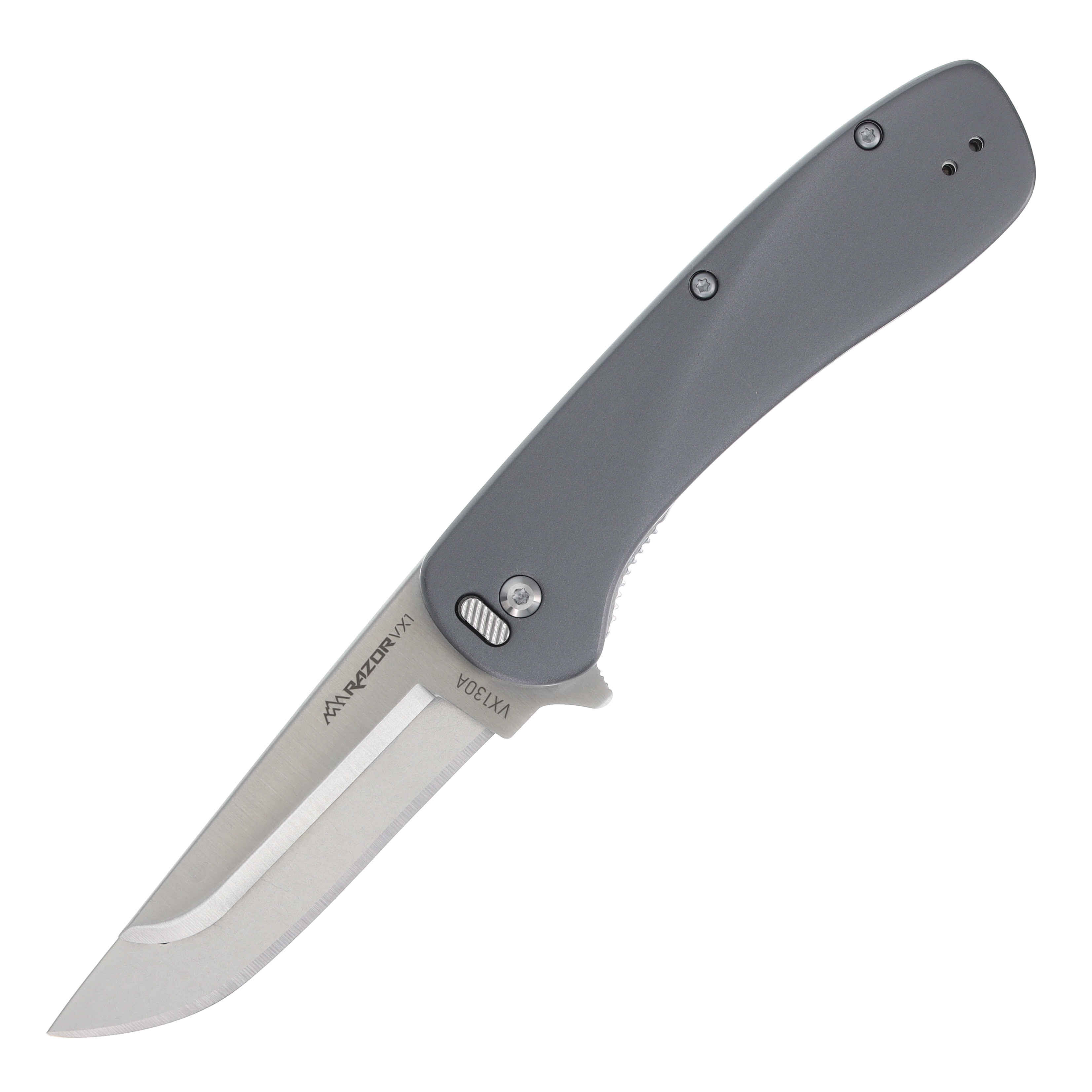 Outdoor Edge VX1 Spring-Assisted, Replaceable Blade Folding Knife-Cool Gray OEVX130AC View 3