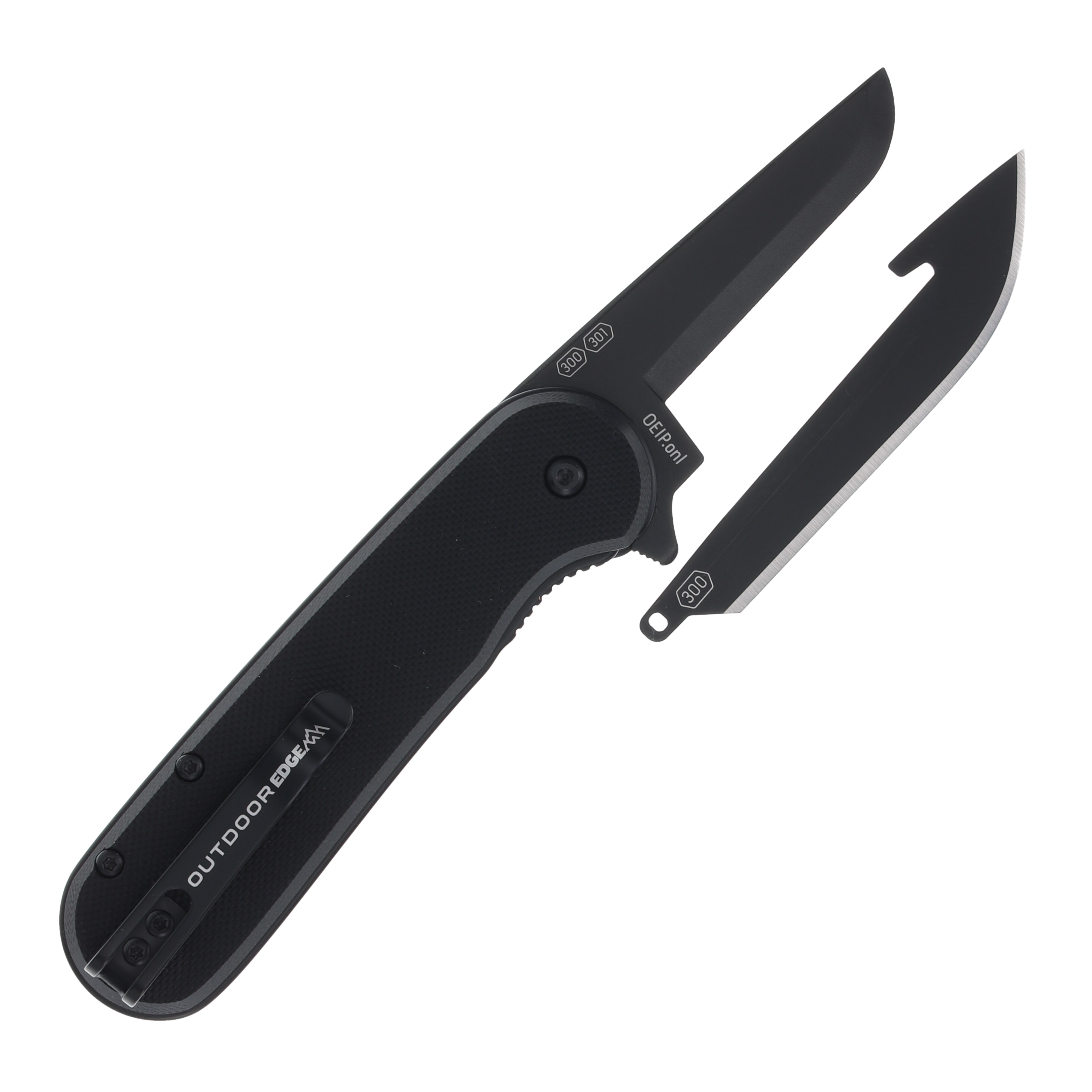 Outdoor Edge VX3 Spring-Assisted Replaceable Blade Folding Knife Black OEVX330AC View 6