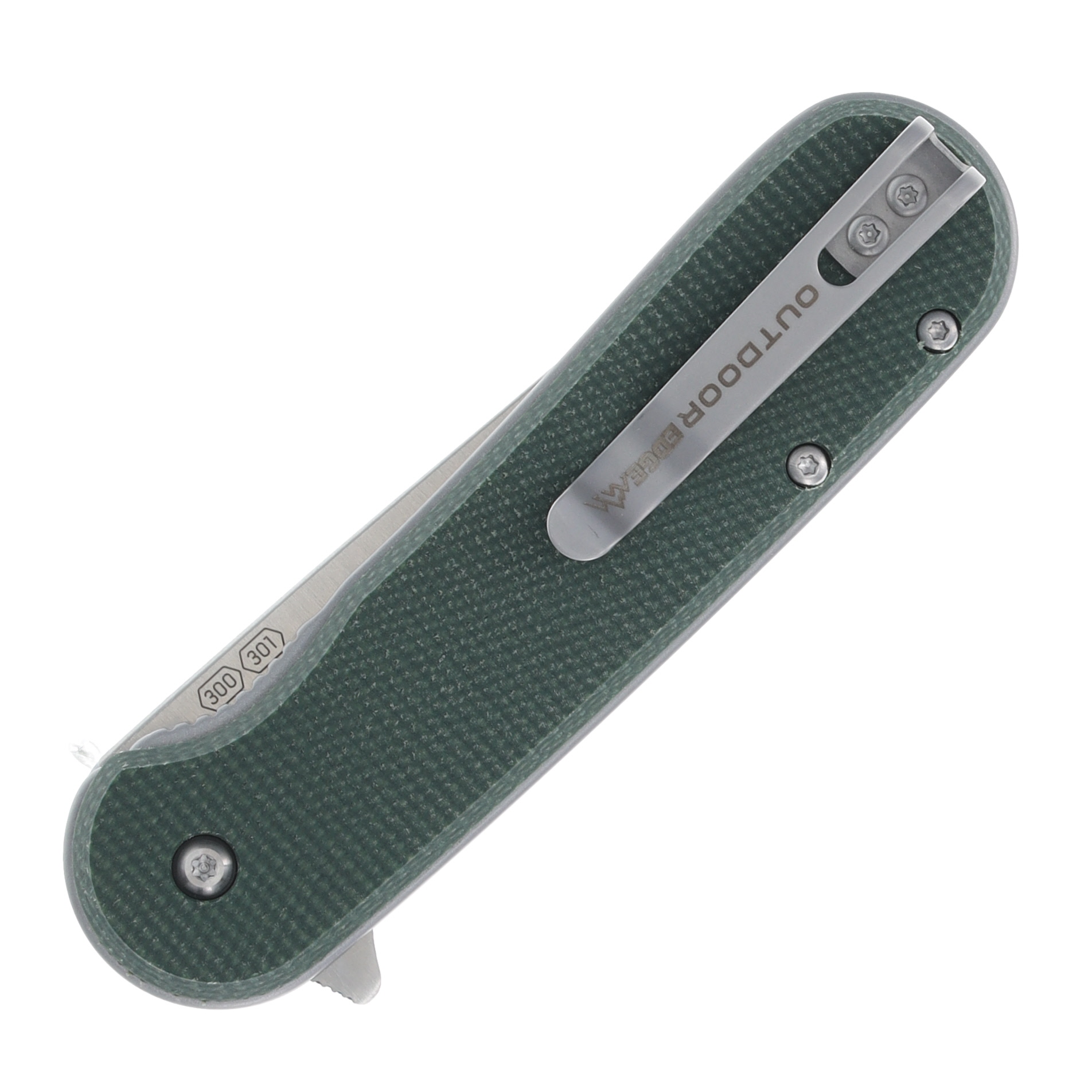 Outdoor Edge VX3 Spring-Assisted, Replaceable Blade Folding Knife (Green Micarta) OEVX330BC View 8