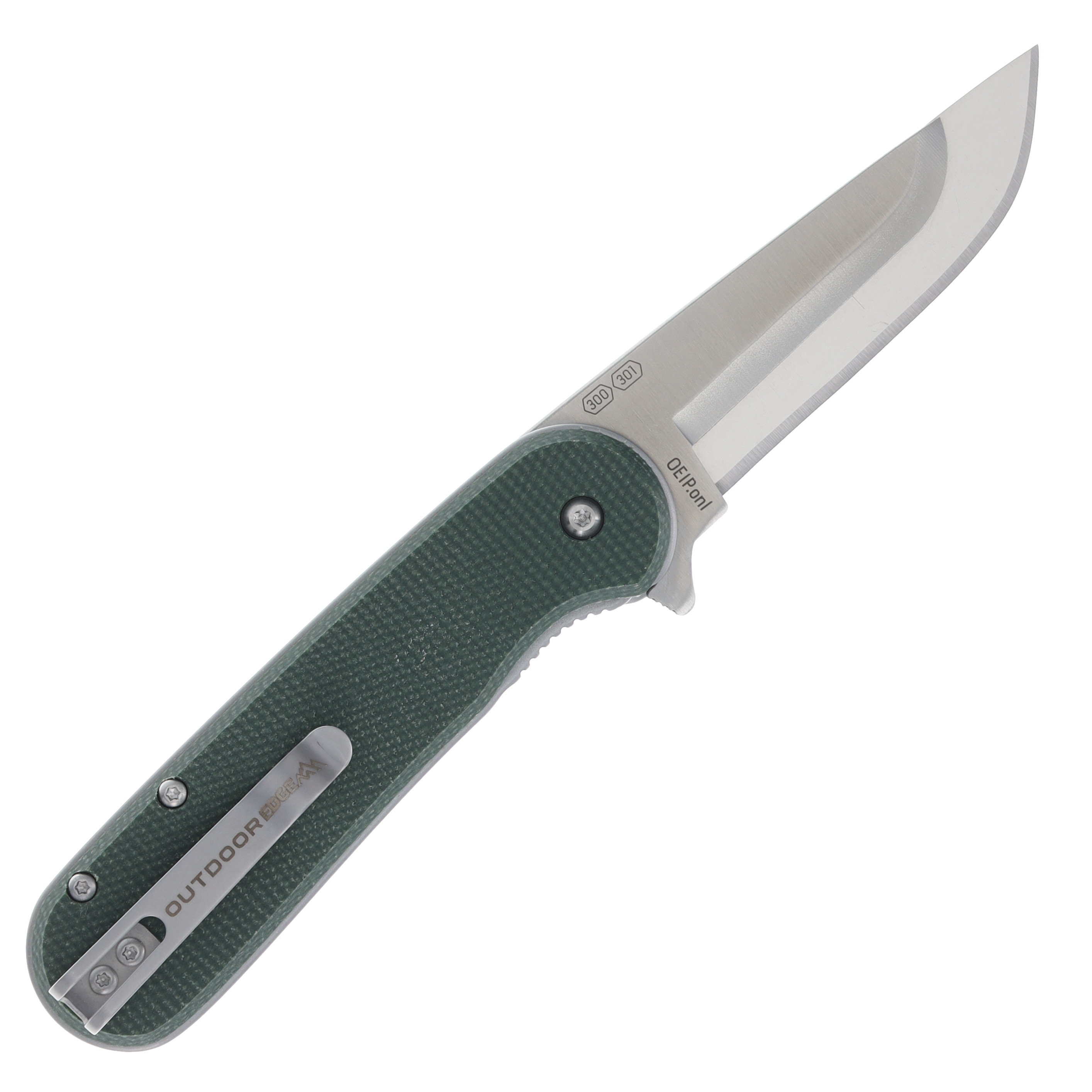 Outdoor Edge VX3 Spring-Assisted, Replaceable Blade Folding Knife (Green Micarta) OEVX330BC View 4
