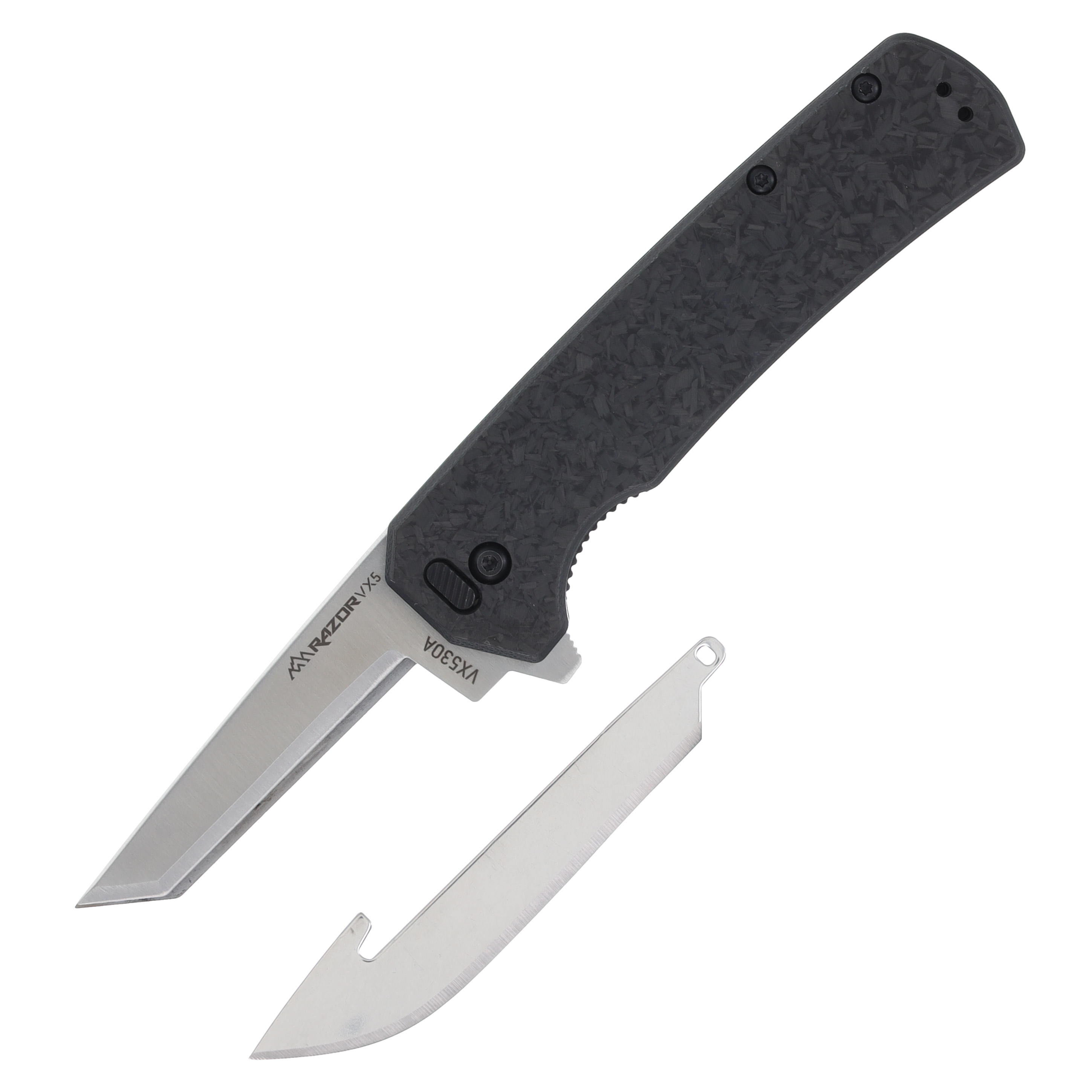 Outdoor Edge VX5 Spring-Assisted, Replaceable Blade Folding Knife (Carbon Fiber) OEVX530AC View 5