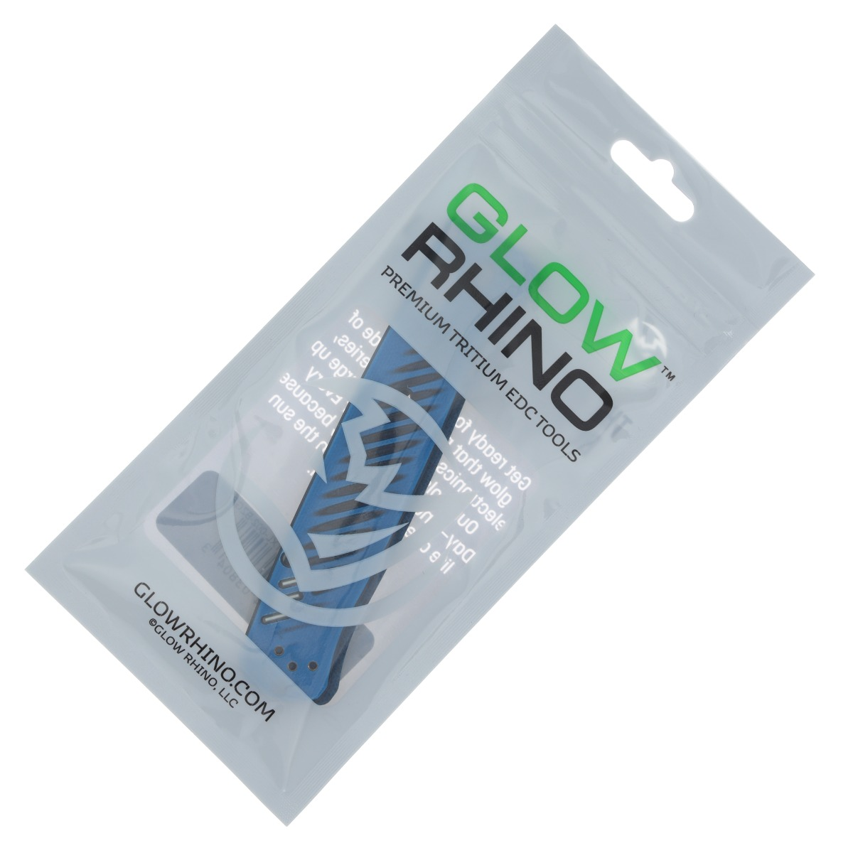 Glow Rhino Gillz Extender Scales for Benchmade Bugout Green Tritium/Blue G-10 GRC-SCALES-BUGOUTXL-002-BZGBZG View 4
