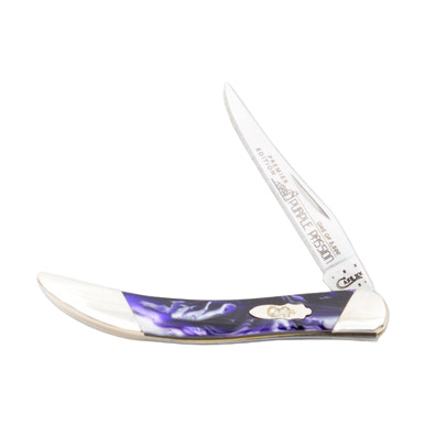 Case XX Slant Bolster Purple Passion Corelon Small Texas Toothpick Folding Knife View 1