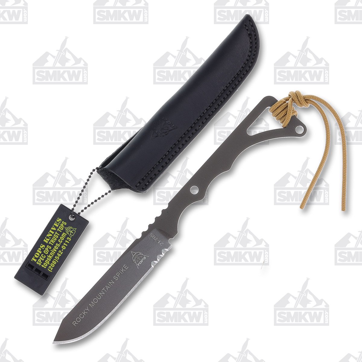 TOPS Rocky Mountain Spike Fixed Blade 3.5in Sandstorm Bronze Clip Point TPRMS01 View 1