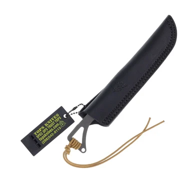TOPS Rocky Mountain Spike Fixed Blade 3.5in Sandstorm Bronze Clip Point View 10