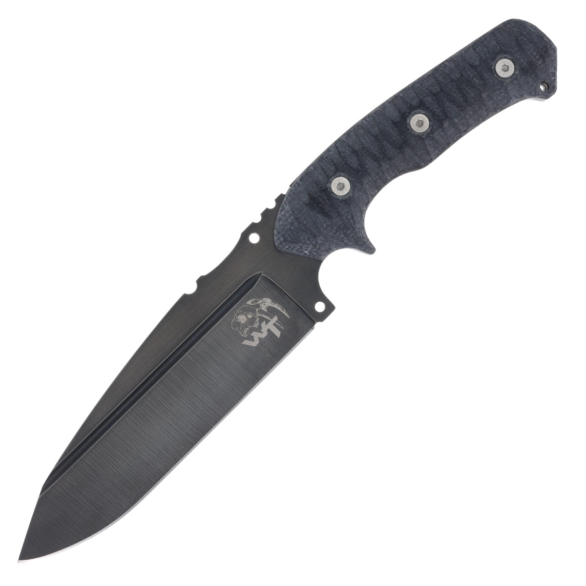 Wander Tactical Smilodon Fixed Blade Knife (Iron Washed, Black Micarta) WTSMIL01 View 2