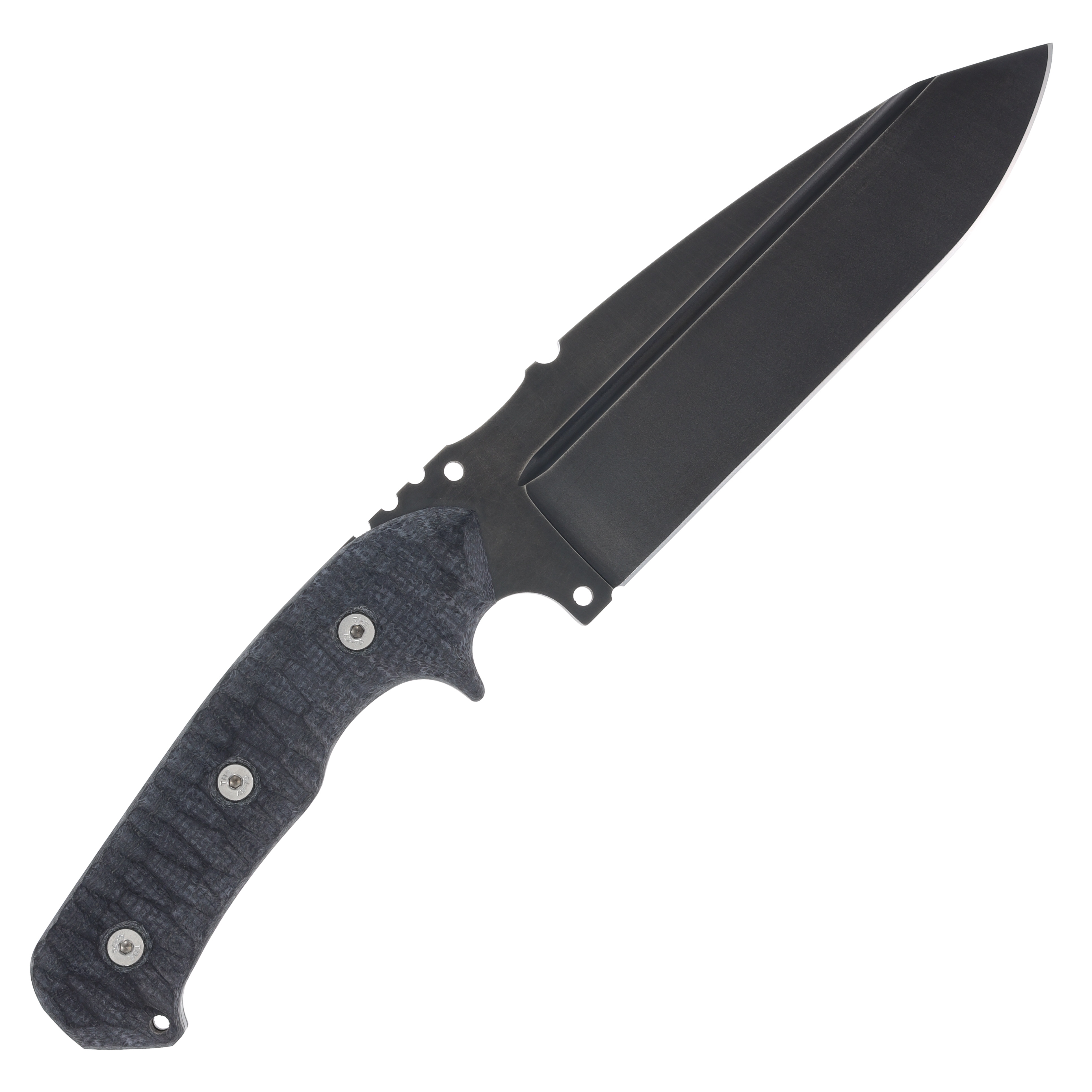 Wander Tactical Smilodon Fixed Blade Knife Raw Finish/Black Micarta WTSMIL03 View 4