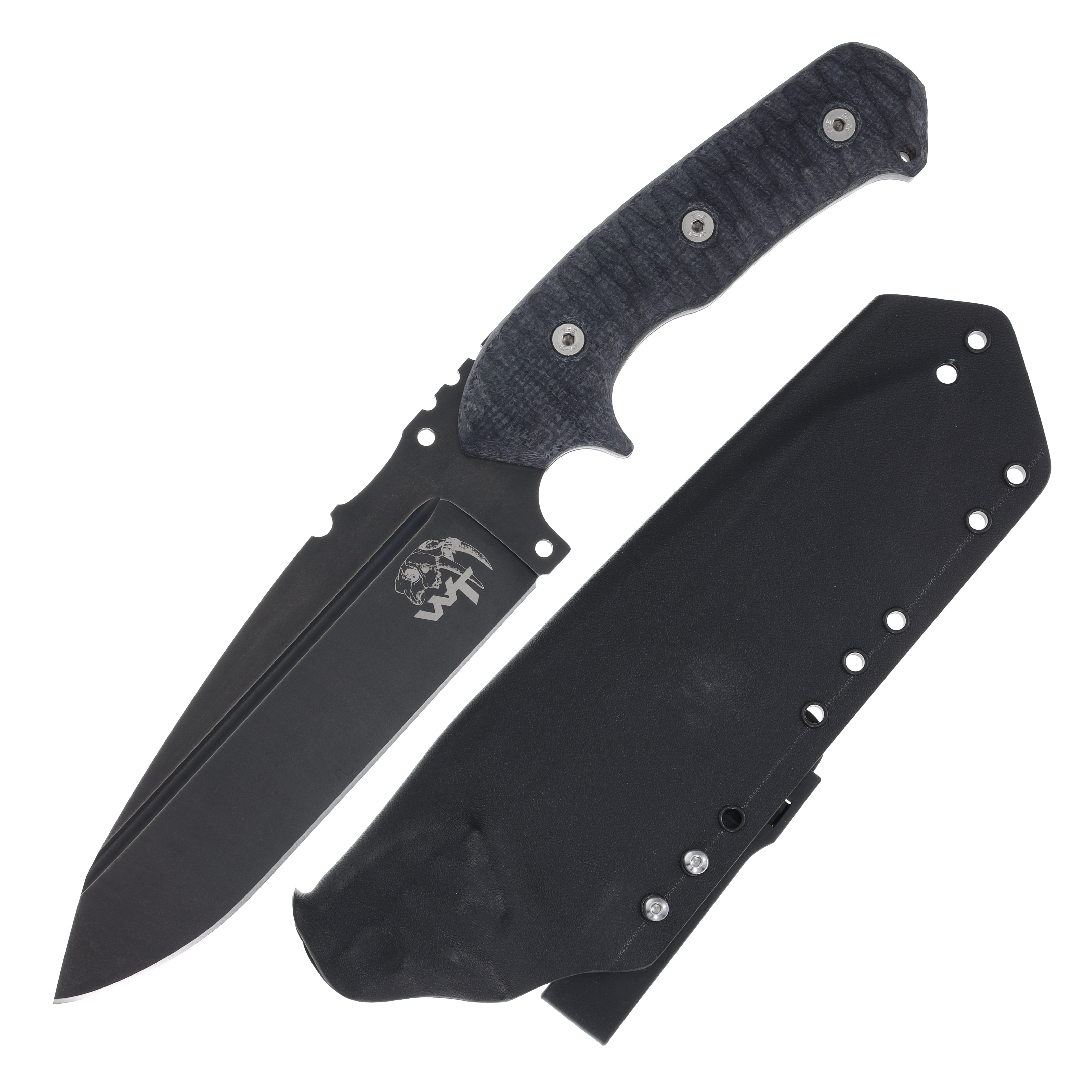 Wander Tactical Smilodon Fixed Blade Knife Raw Finish/Black Micarta WTSMIL03 View 1